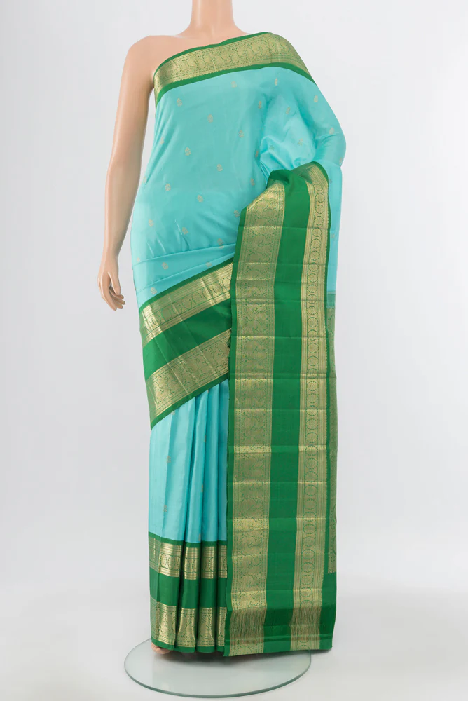 Light Blue Kanchipuram Silk Saree