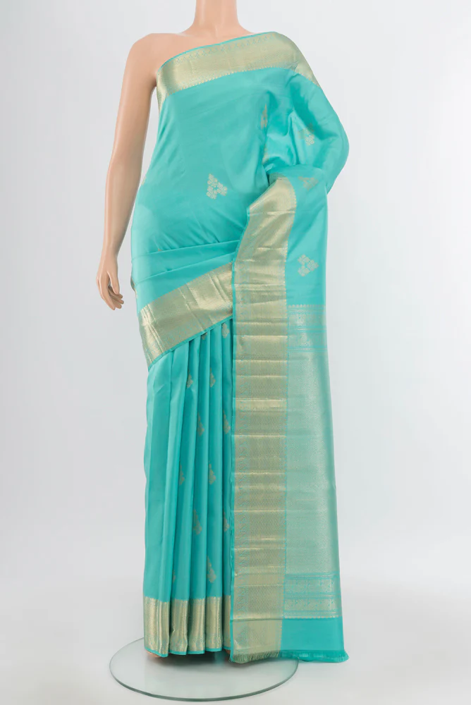 Light Blue Kanjivaram Silk Saree