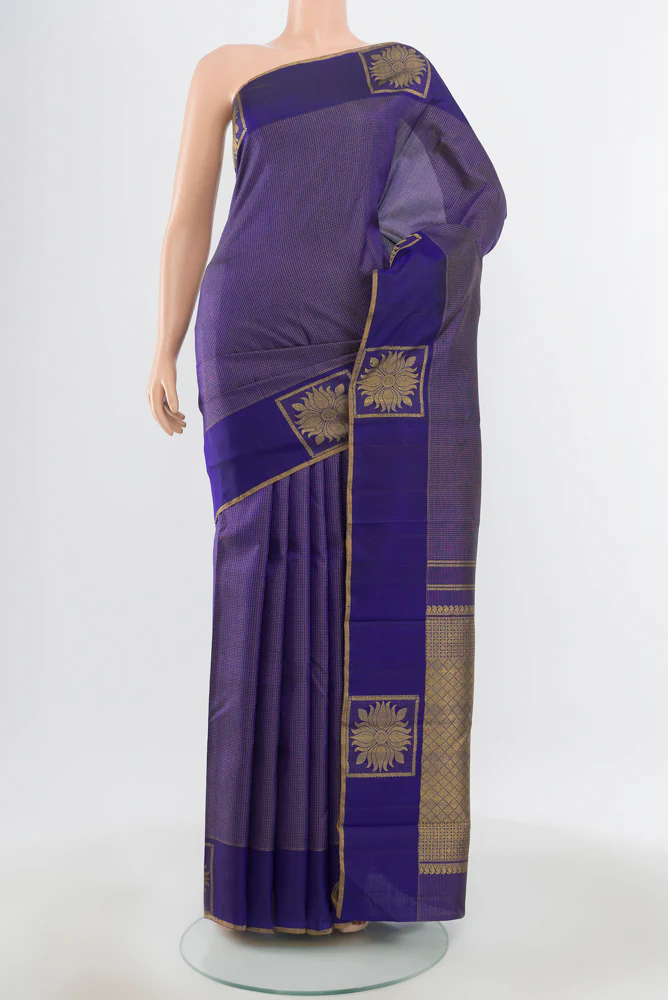 Dark Blue Kanjivaram Silk Saree