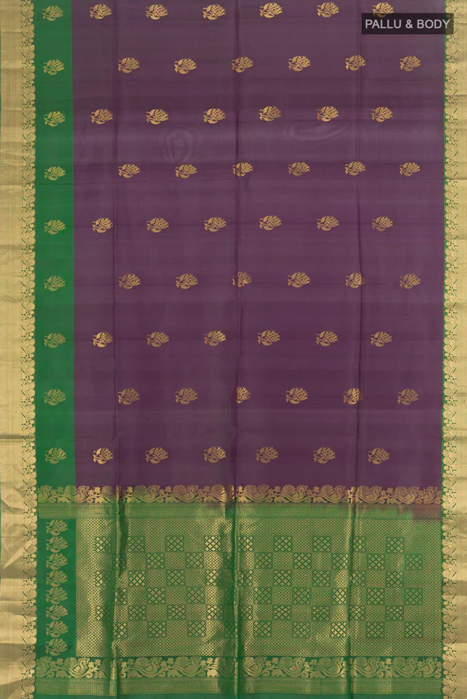 Purple Soft Silk Saree - Image 5