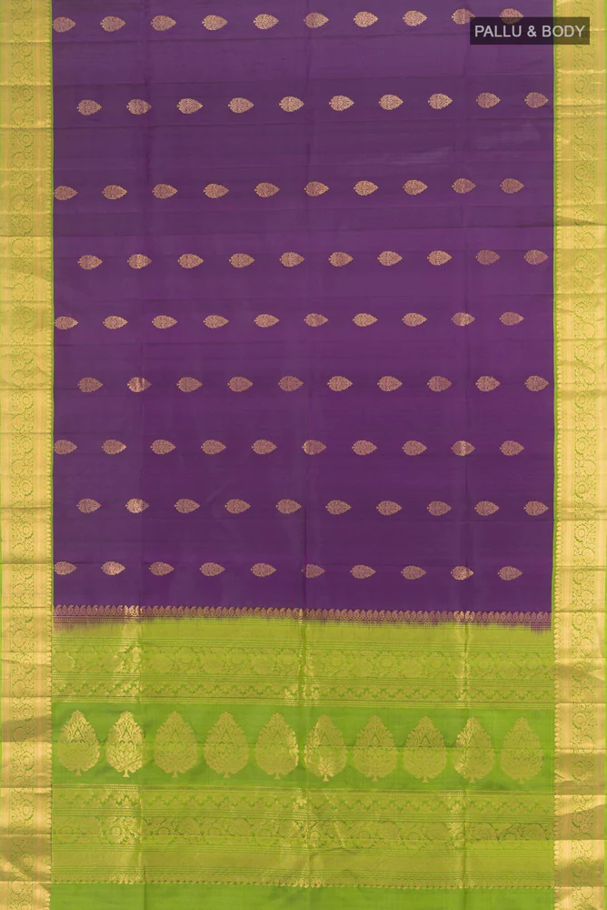 Violet Soft Silk Saree - Image 5