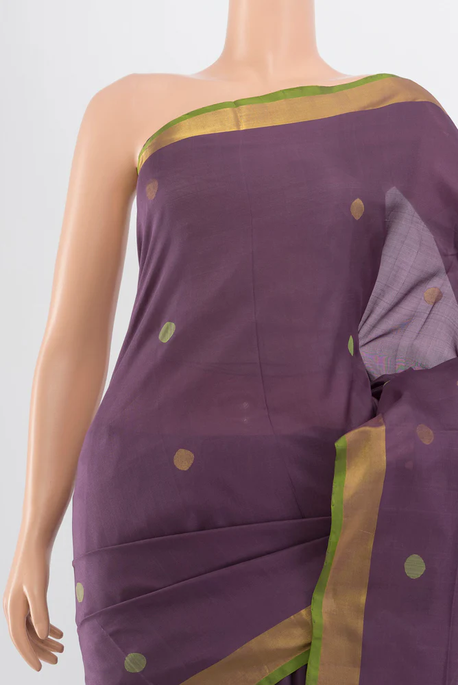 Lavender Uppada Silk Saree - Image 2
