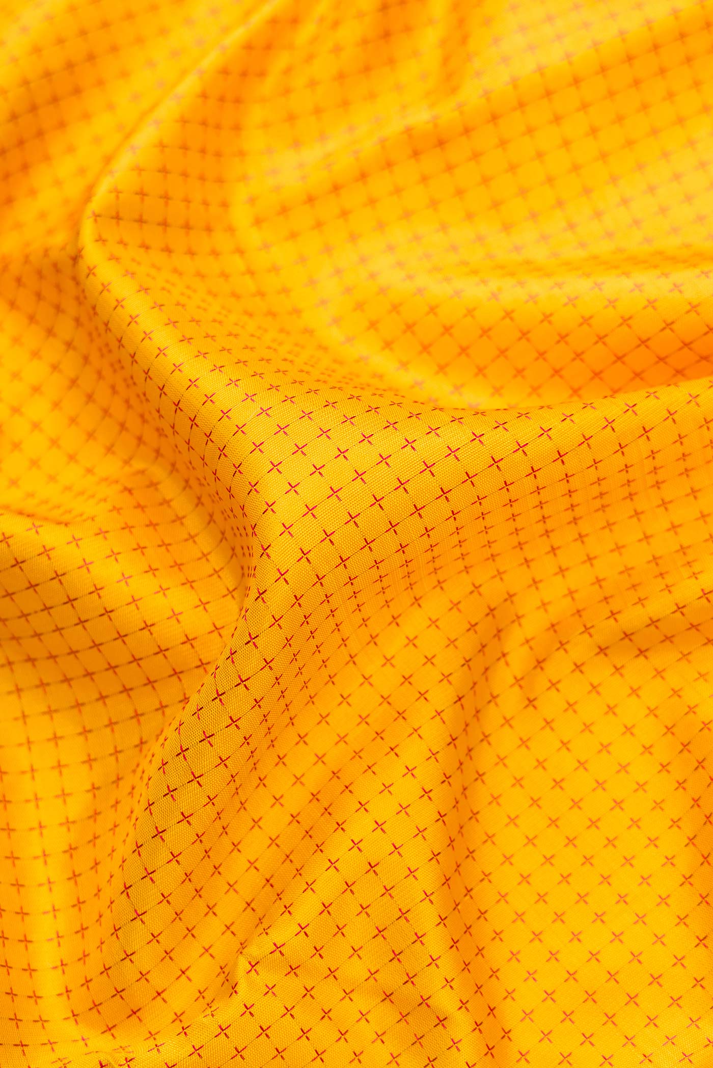 Pure Silk Pure Zari Yellow Kanjivaram Saree - Image 2