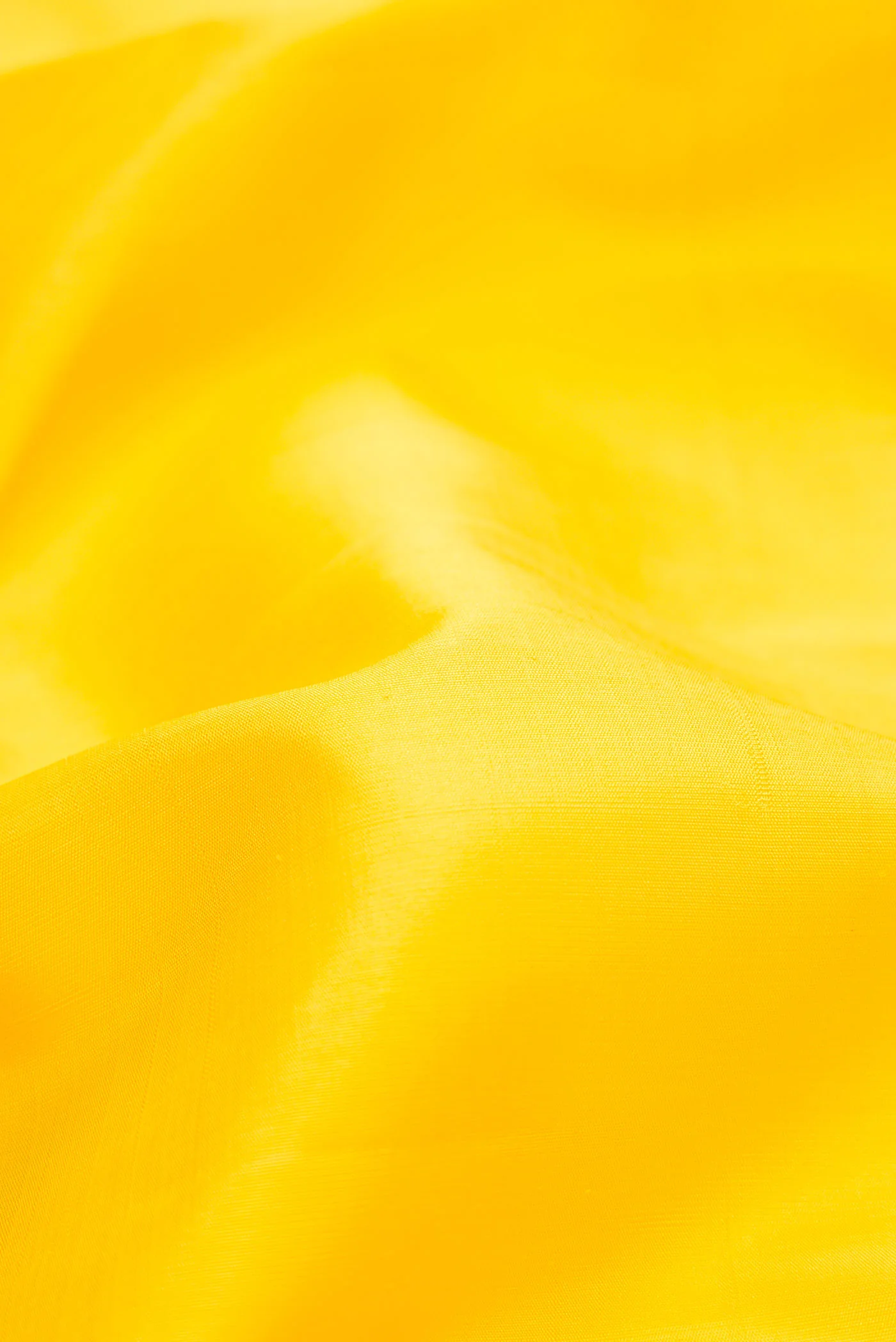 Pure Silk Pure Zari Yellow Dual Tone Kanjivaram Saree - Image 2