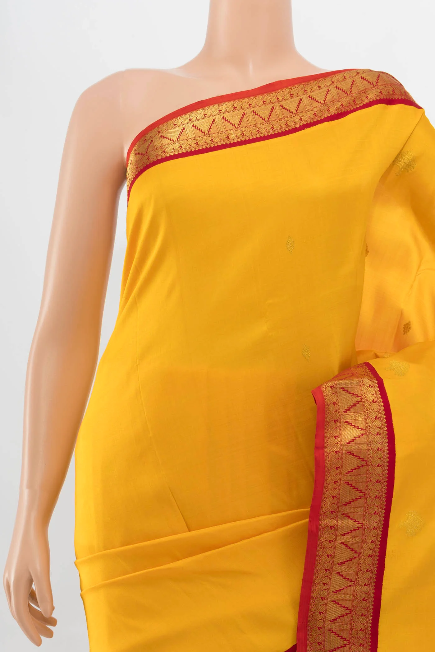 Yellow Kanjivaram Silk Saree - Image 2