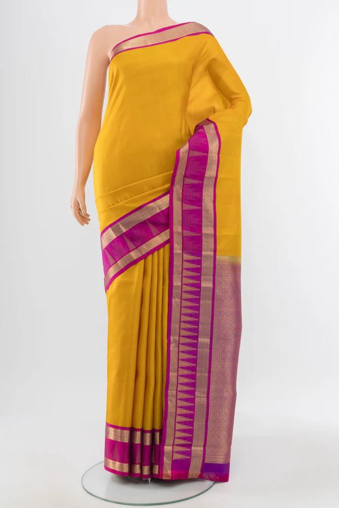 Yellow Kanjivaram Silk Saree
