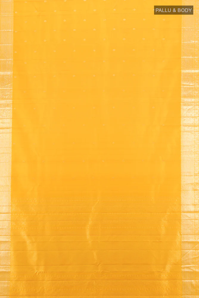 Yellow Kanjivaram Silk Saree - Image 5