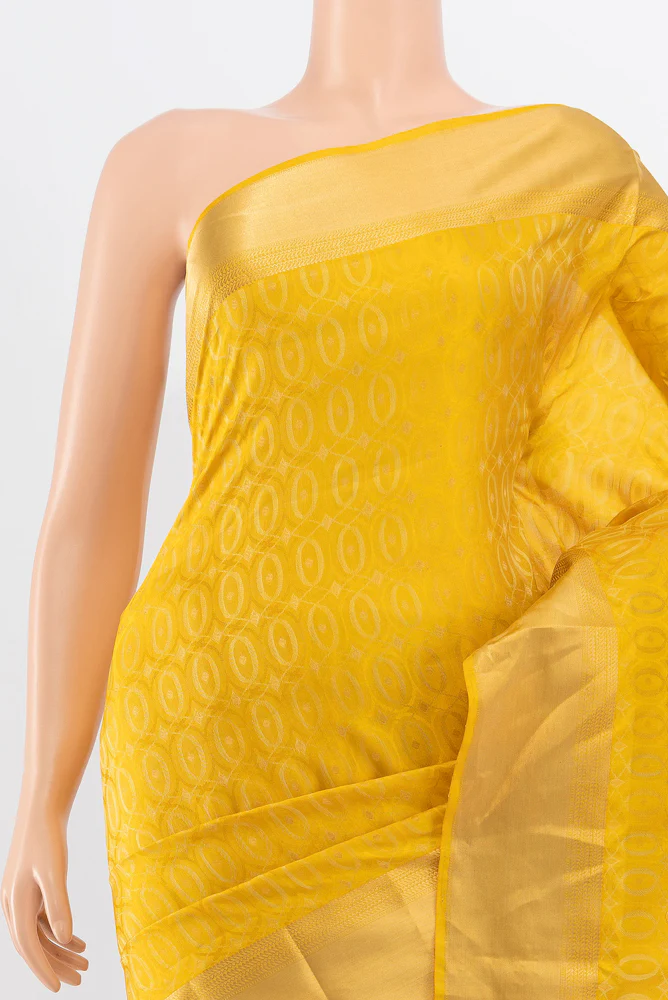 Yellow Soft Silk Saree - Image 2