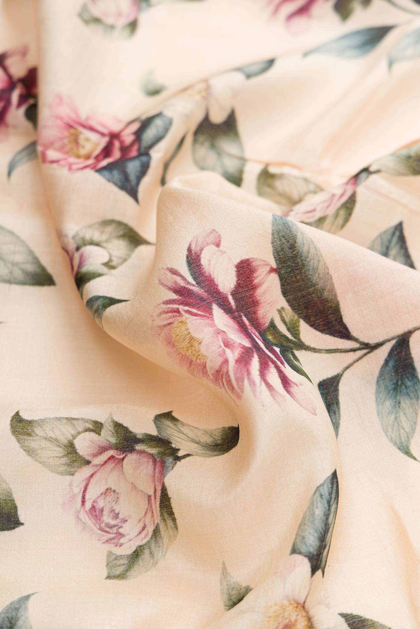 Sandal Tussar Silk Saree - Image 2