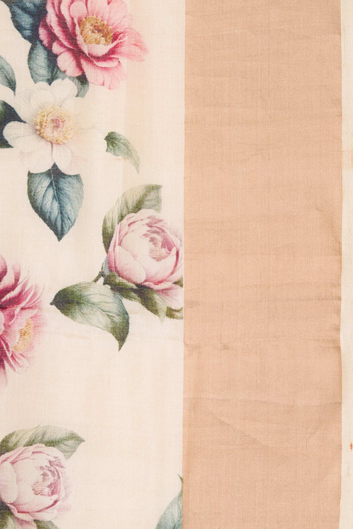 Sandal Tussar Silk Saree - Image 3