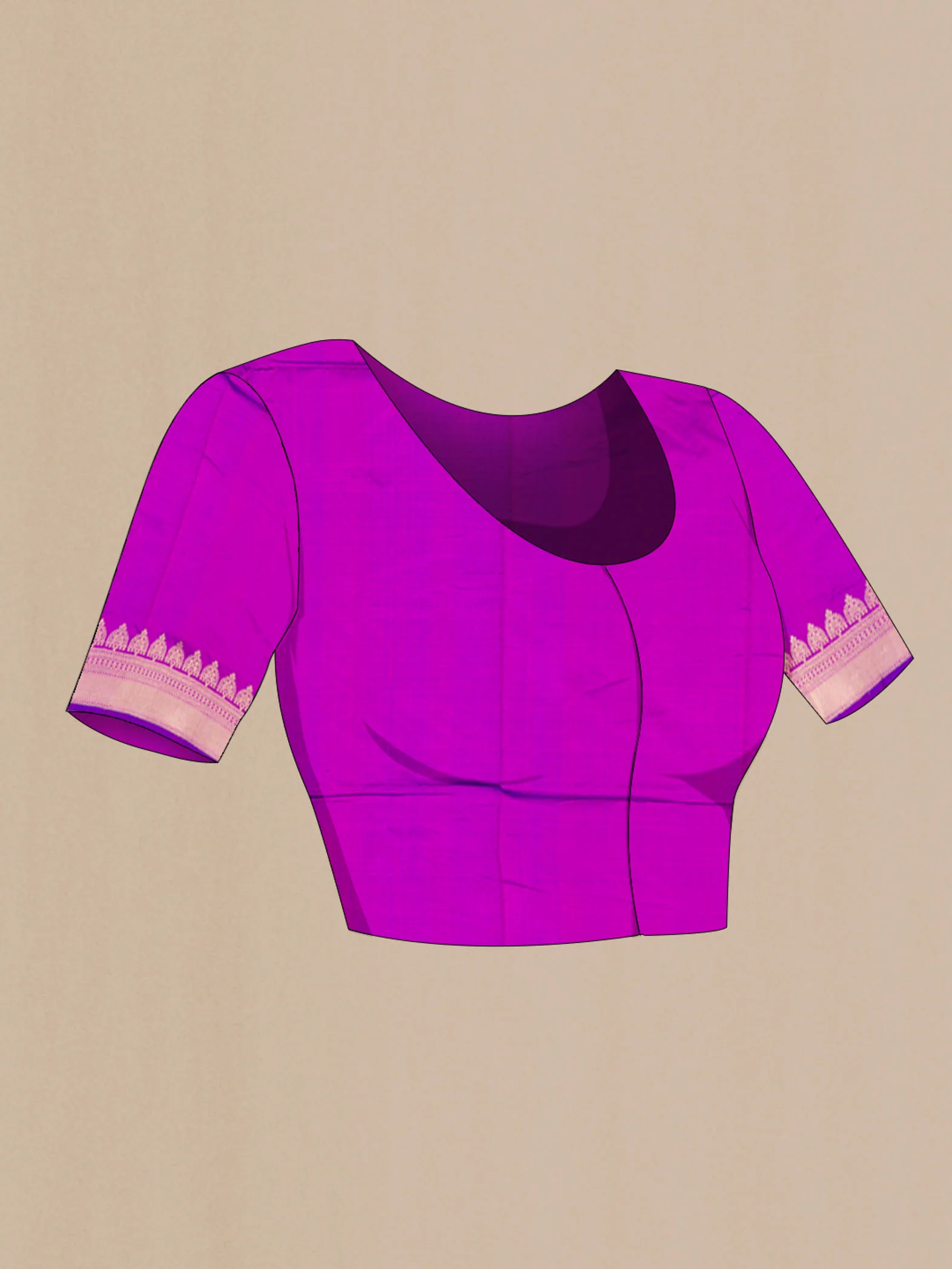 Purple Banarasi Katan Silk Saree - Image 4