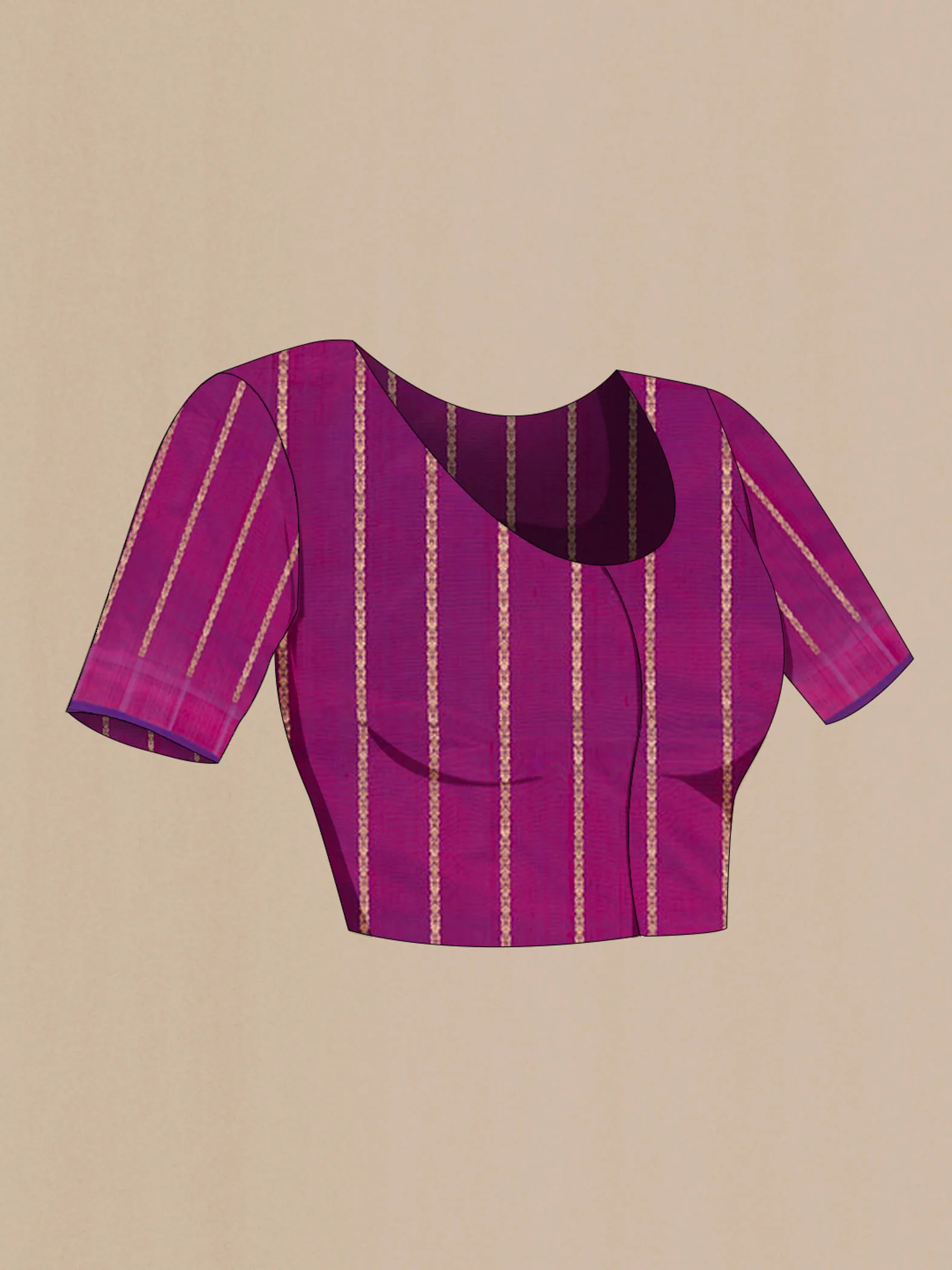 Purple Banarasi Katan Silk Saree - Image 2