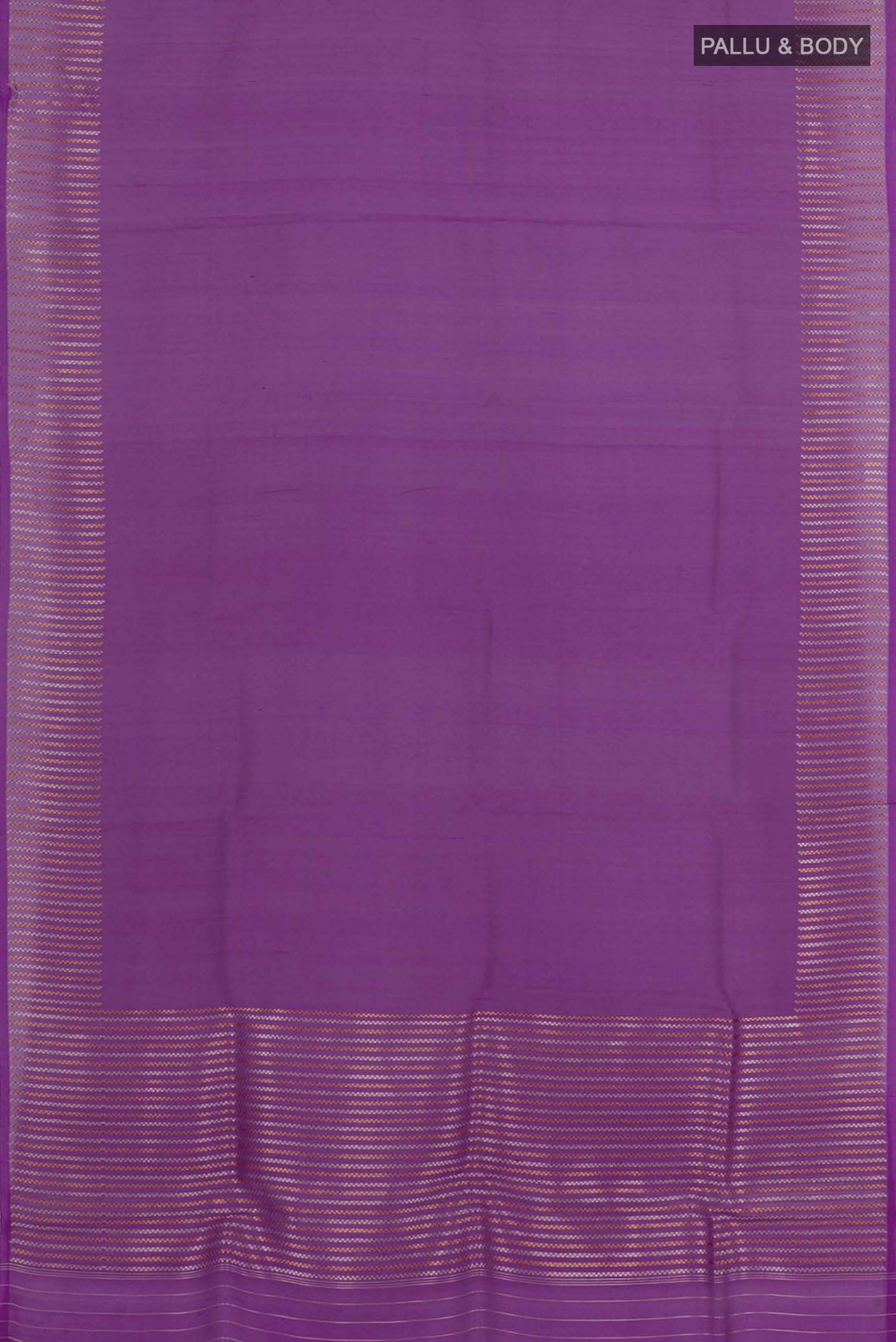 Magenta Organza Silk Saree - Image 3