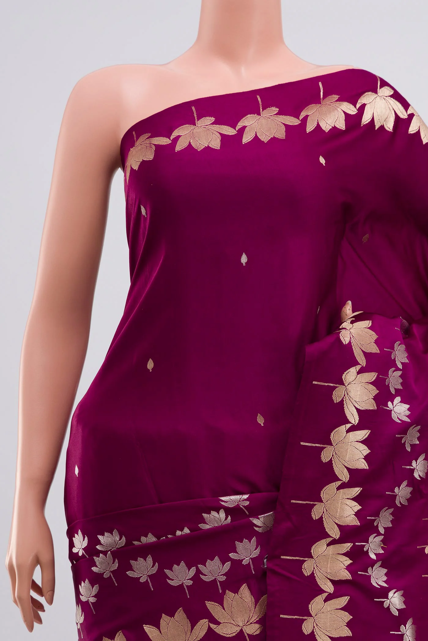Purple Banarasi Silk Saree - Image 2