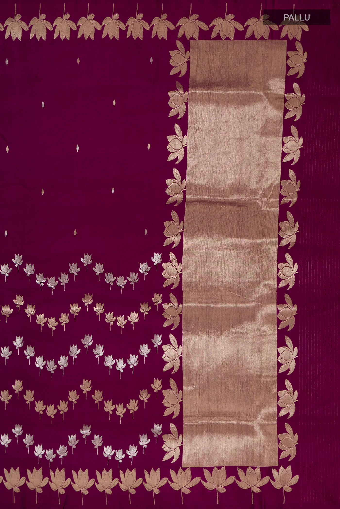 Purple Banarasi Silk Saree - Image 6