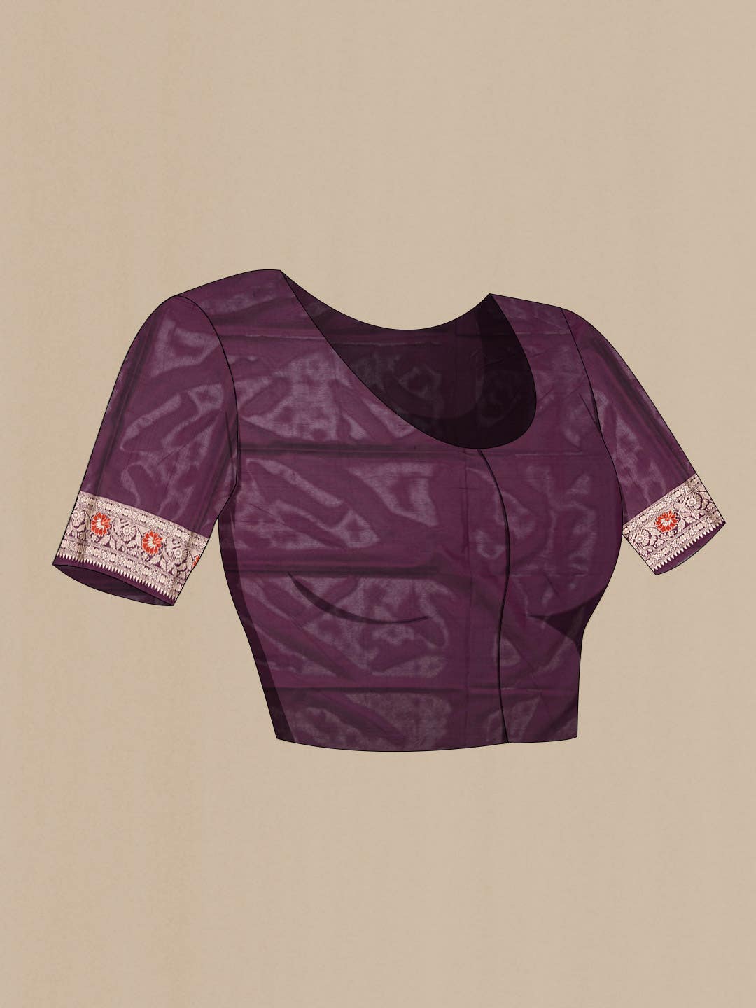 Purple Banarasi Silk Saree - Image 7