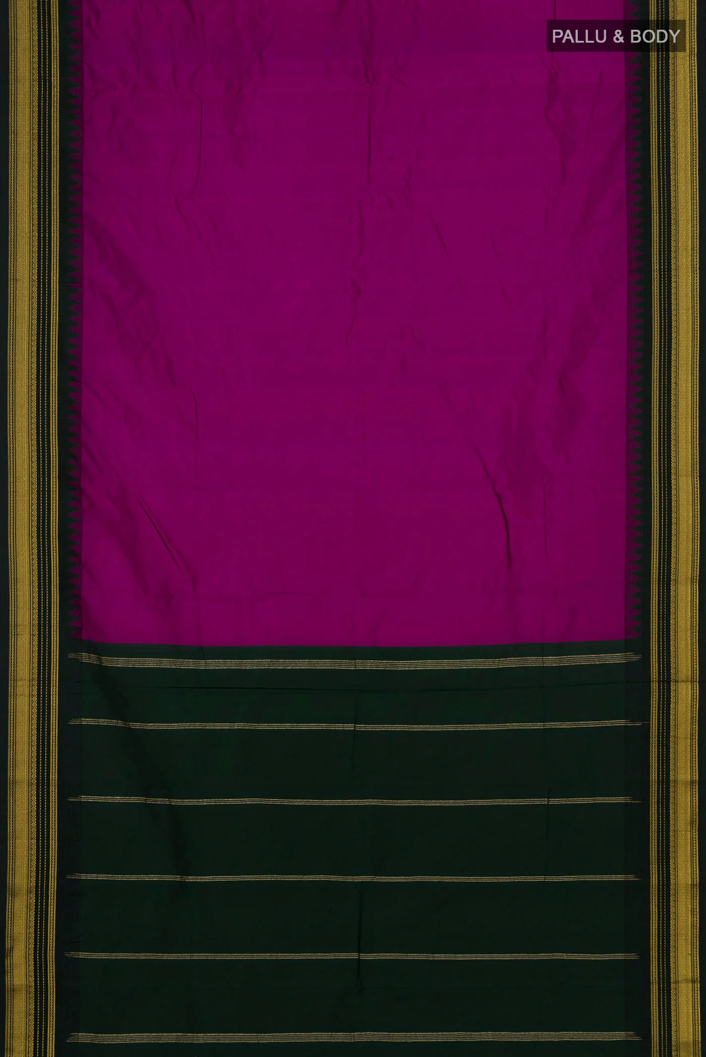 Purple Blended Bangalore Silk Saree - Image 5