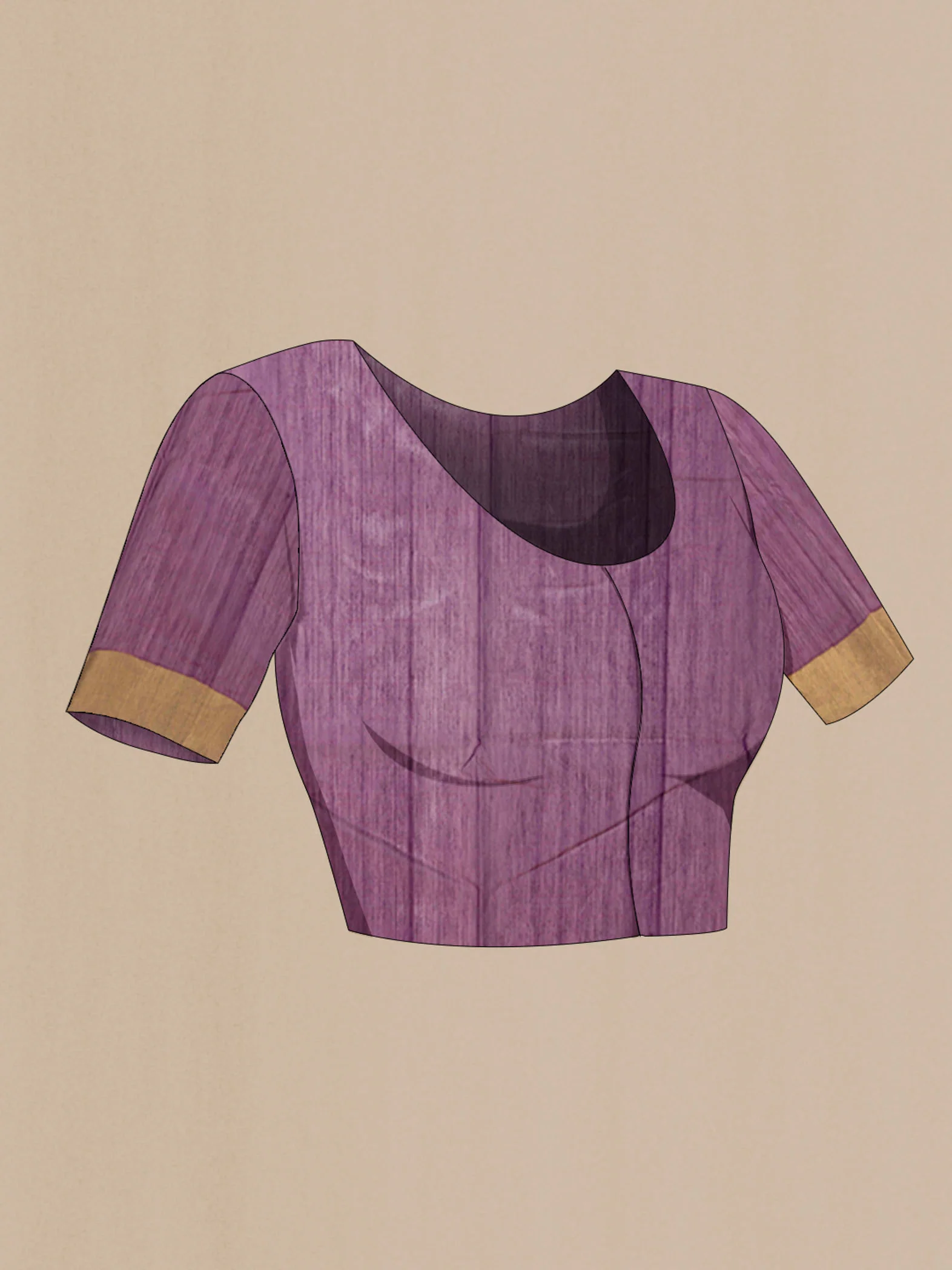 Purple Chanderi Silk Cotton Saree - Image 4