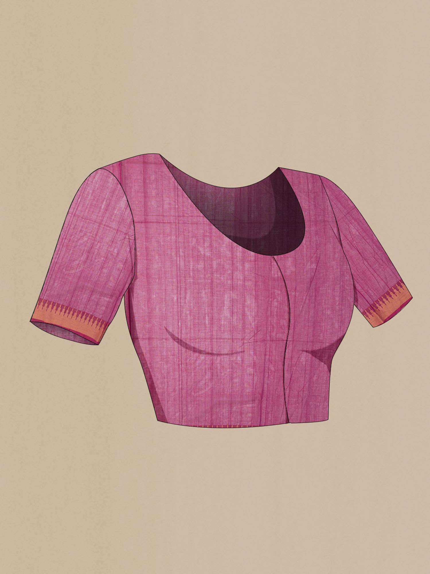 Purple Coimbatore Cotton Saree - Image 3