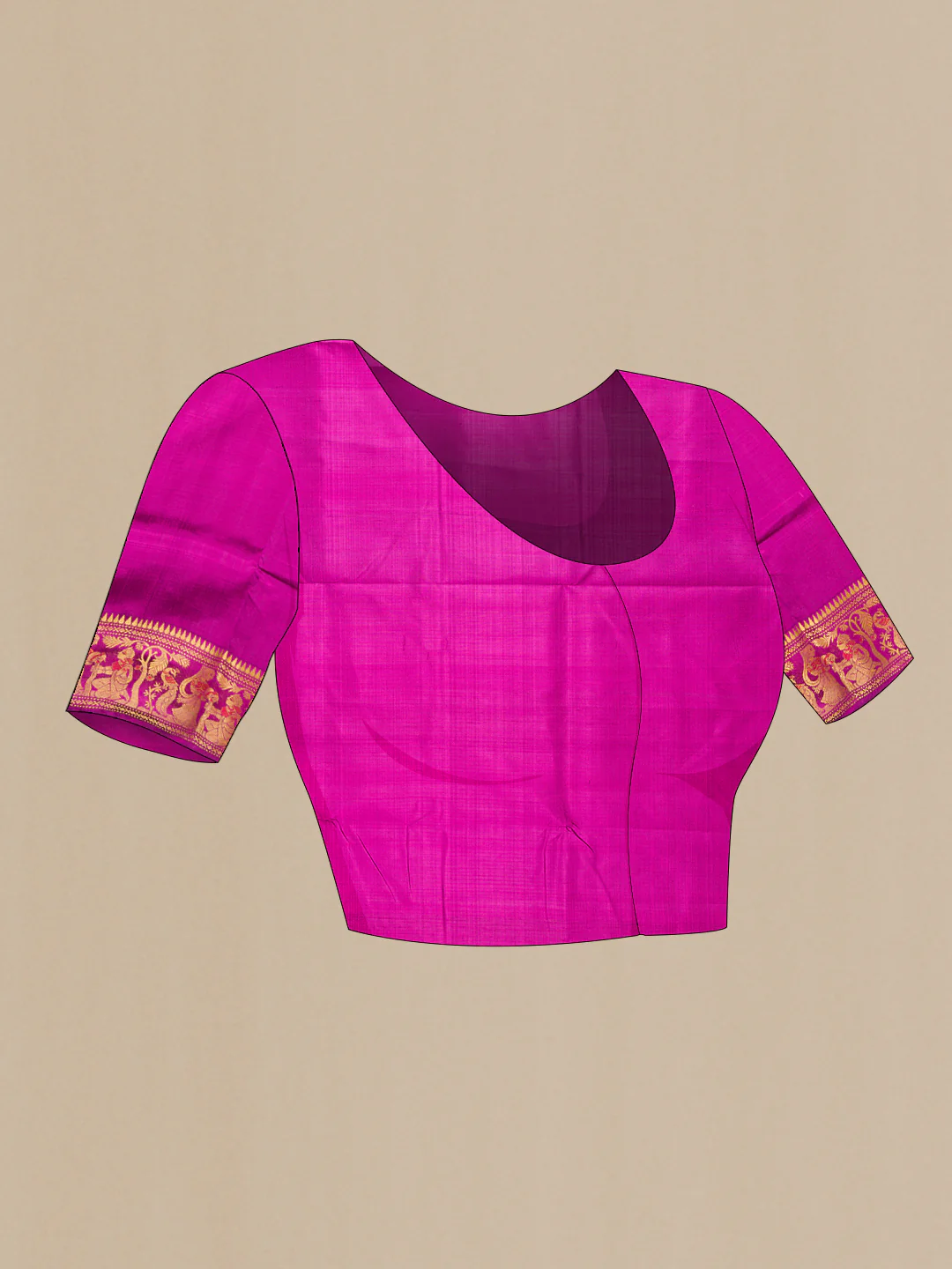 Purple Baluchari Silk Saree - Image 4