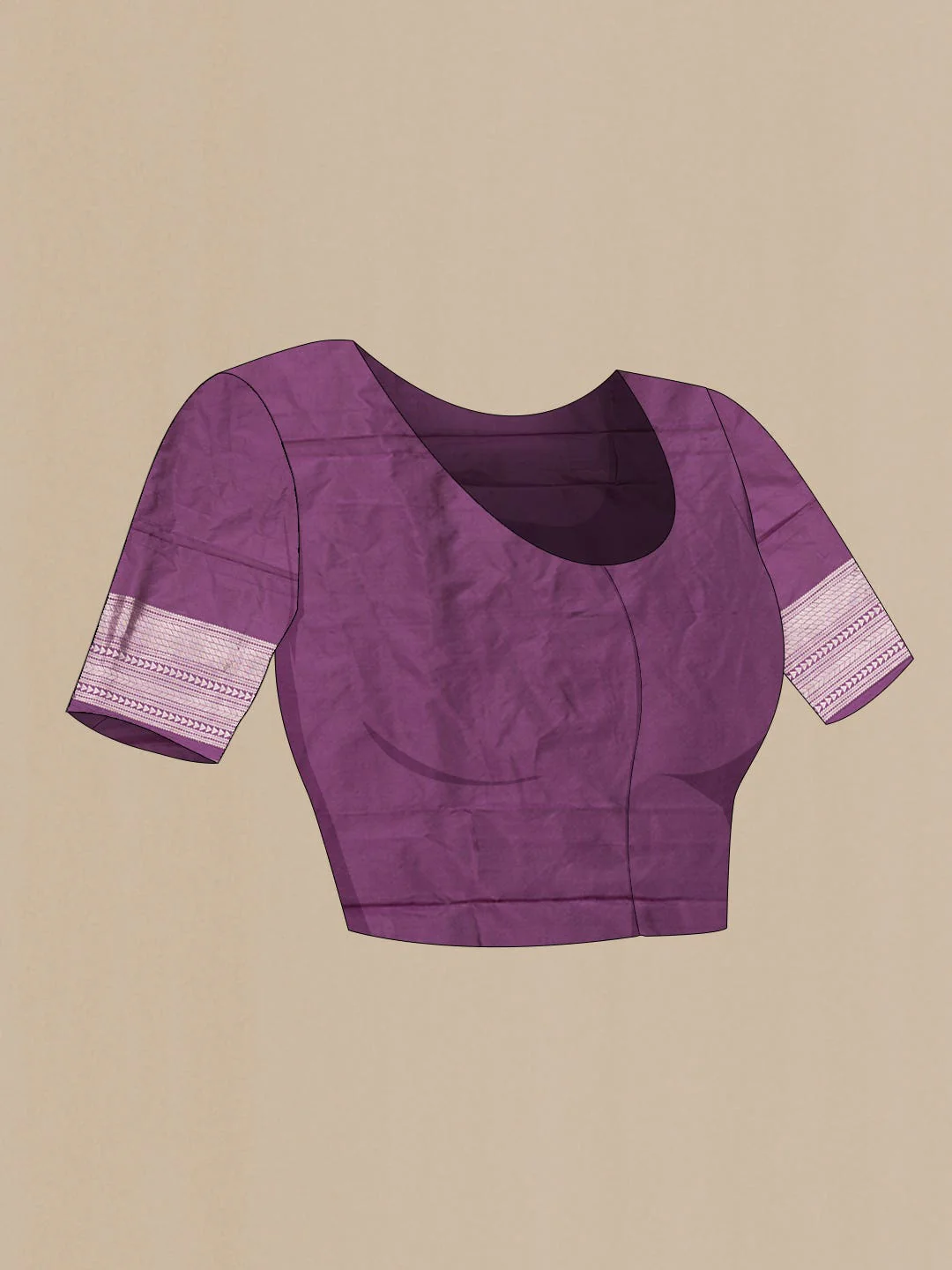 Purple Dual Tone Banarasi Silk Saree - Image 6