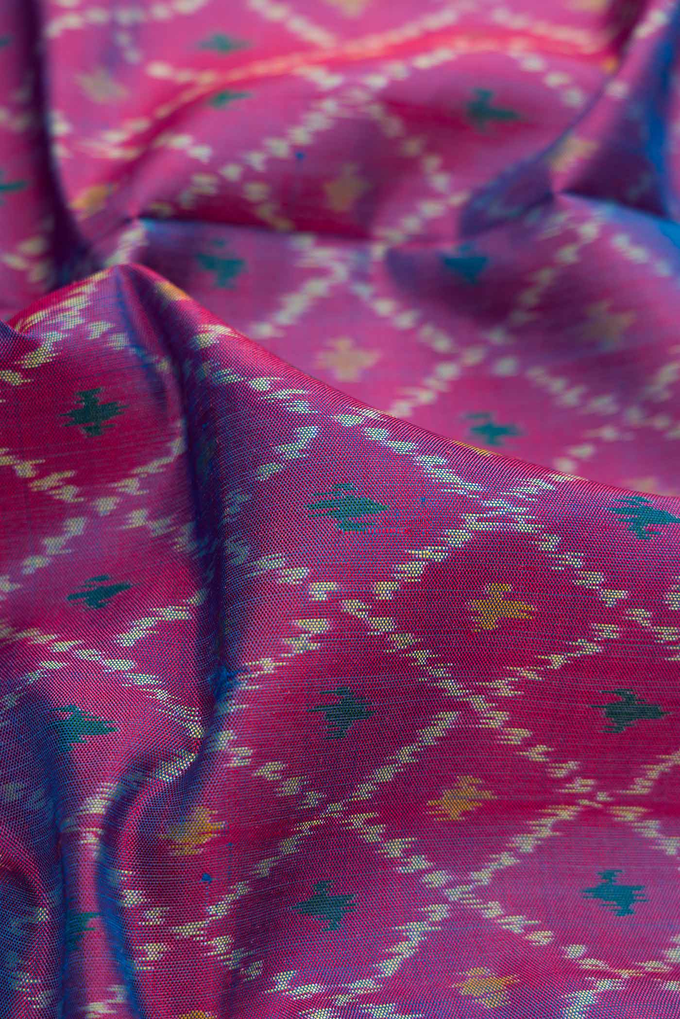 Purple Pochampally Silk Saree - Image 2