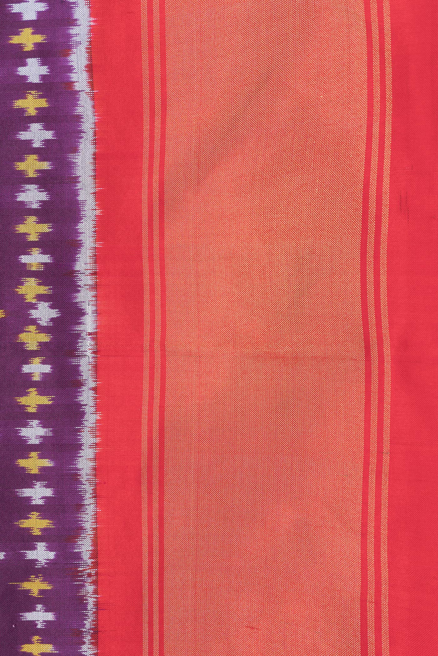 Purple Pochampally Silk Saree - Image 3