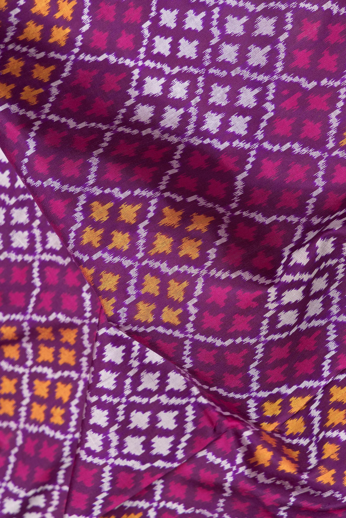 Purple Pochampally Silk Saree - Image 2