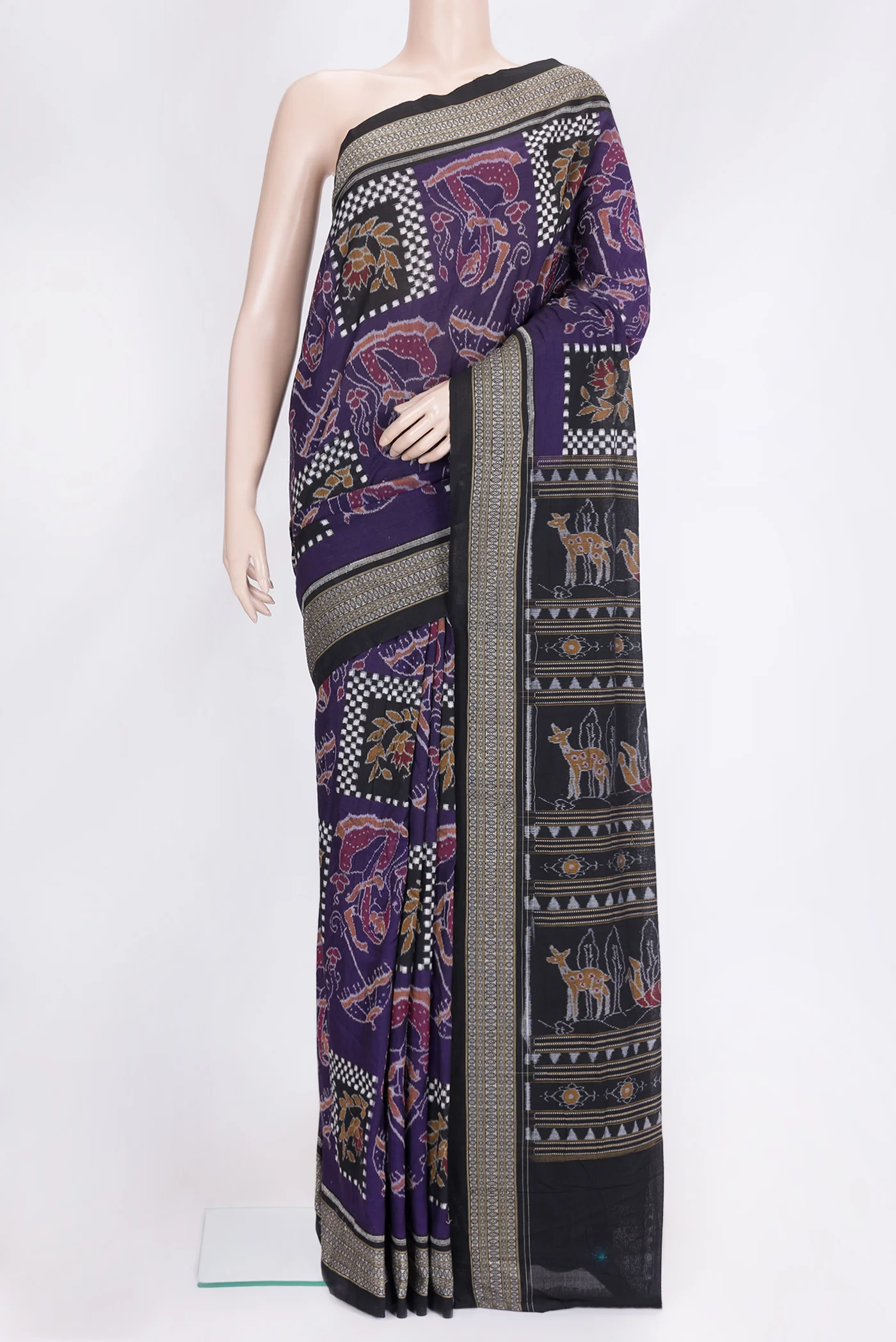 Violet Orissa Cotton Saree