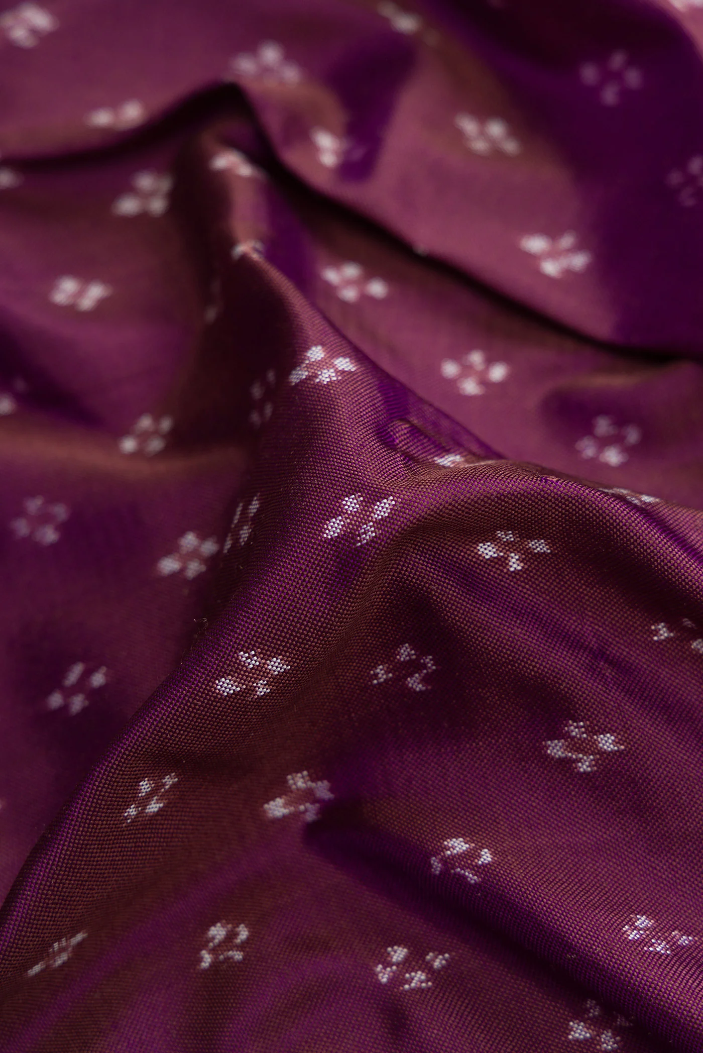 Purple Double Ikat Saree - Image 2