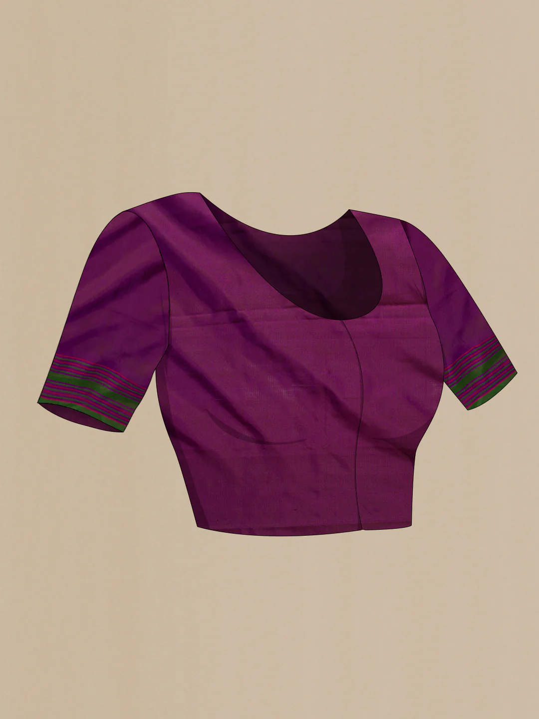 Purple Double Ikat Saree - Image 5