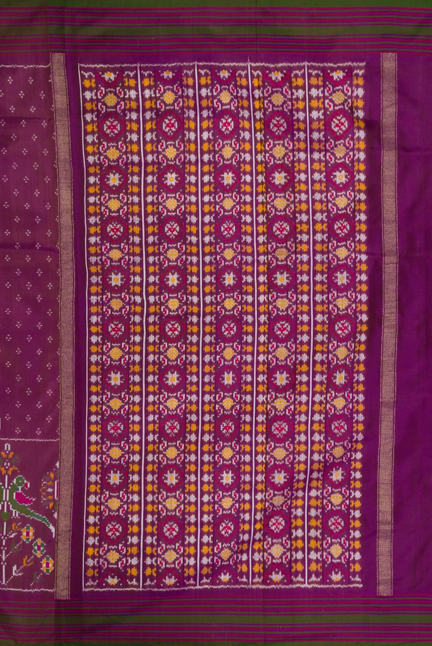 Purple Double Ikat Saree - Image 7