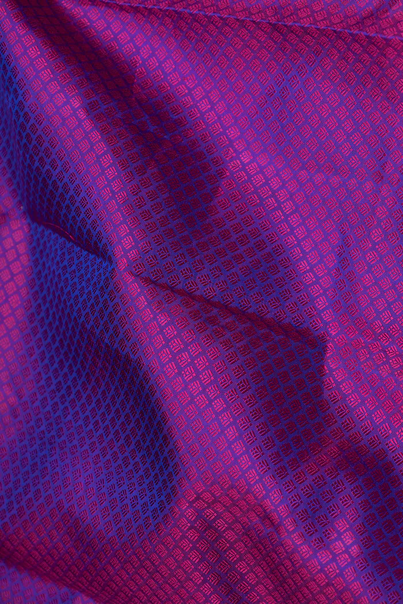 Purple Dual Tone Kanjivaram Saree - Image 2