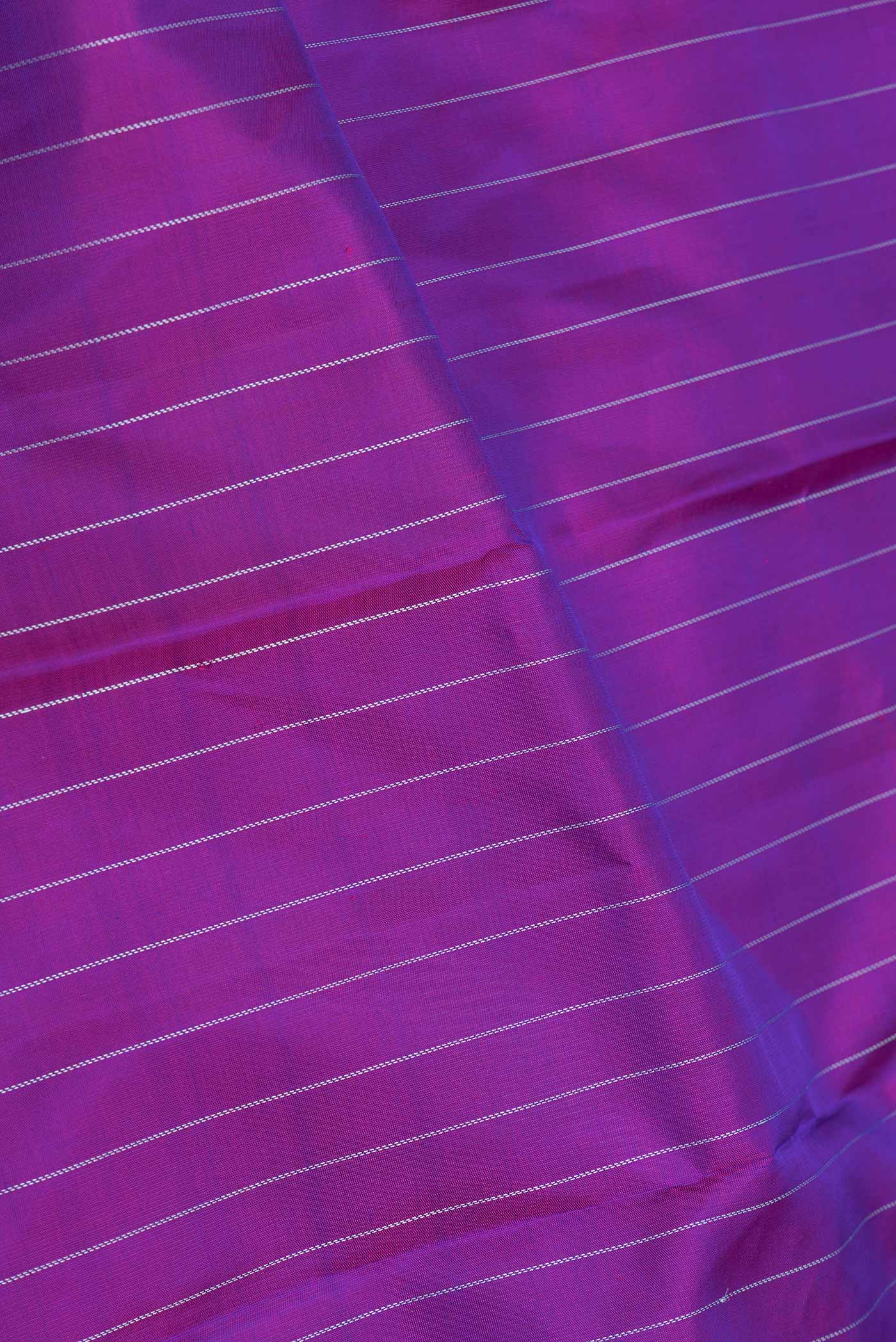 Purple Dual Tone Kanchipuram Saree - Image 2