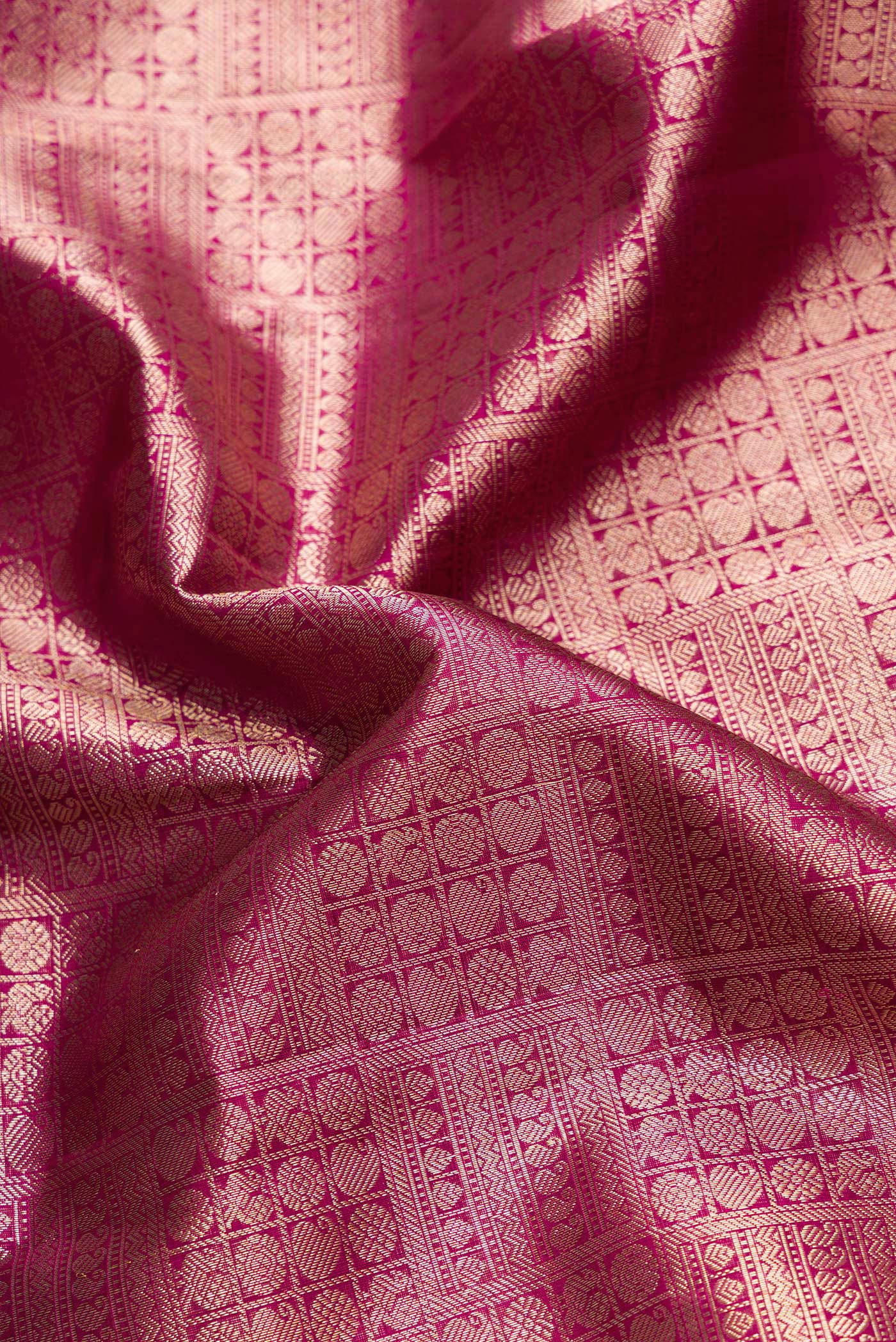 Magenta Kanchipuram Silk Saree - Image 2