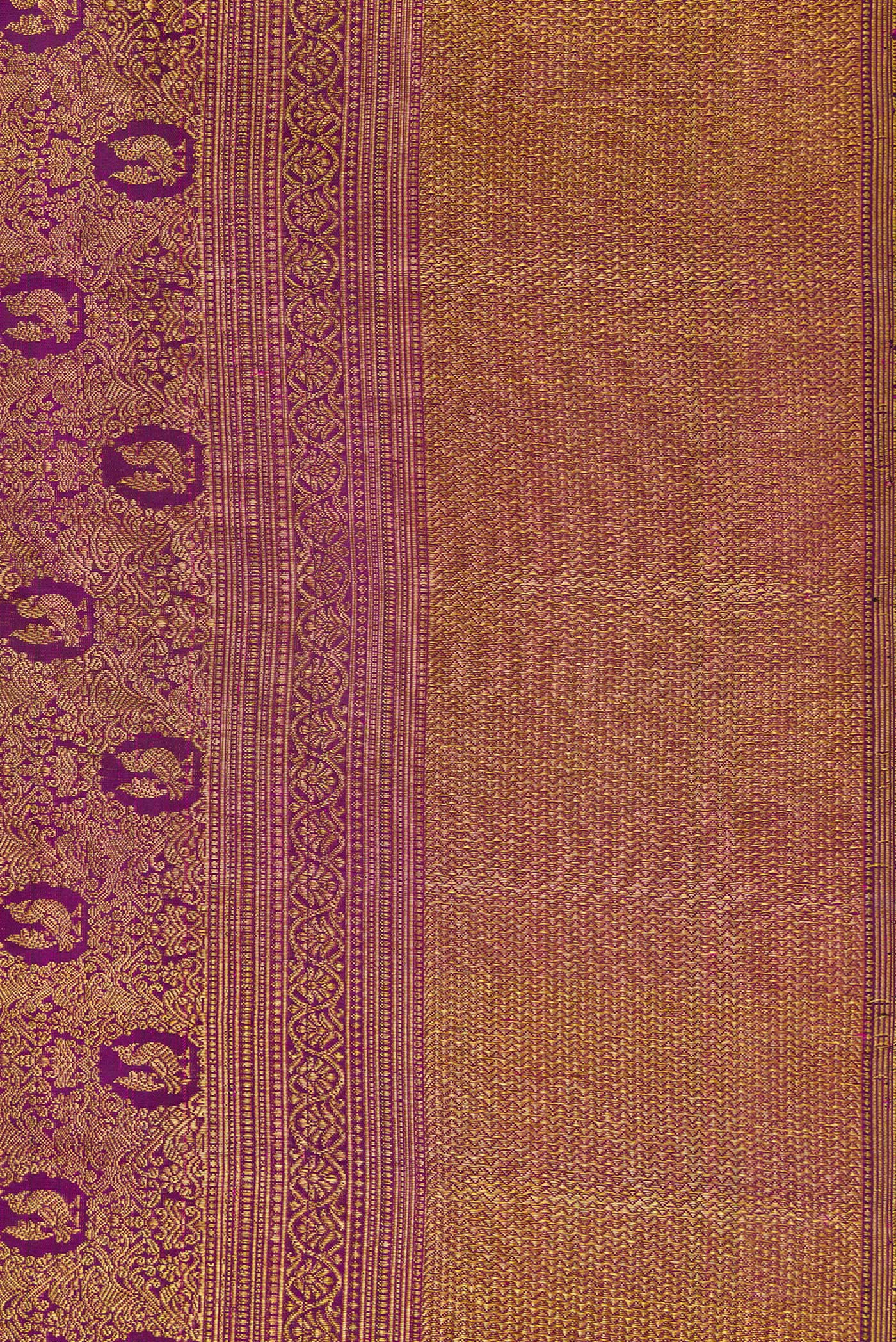 Purple Kanchipuram Silk Saree - Image 3