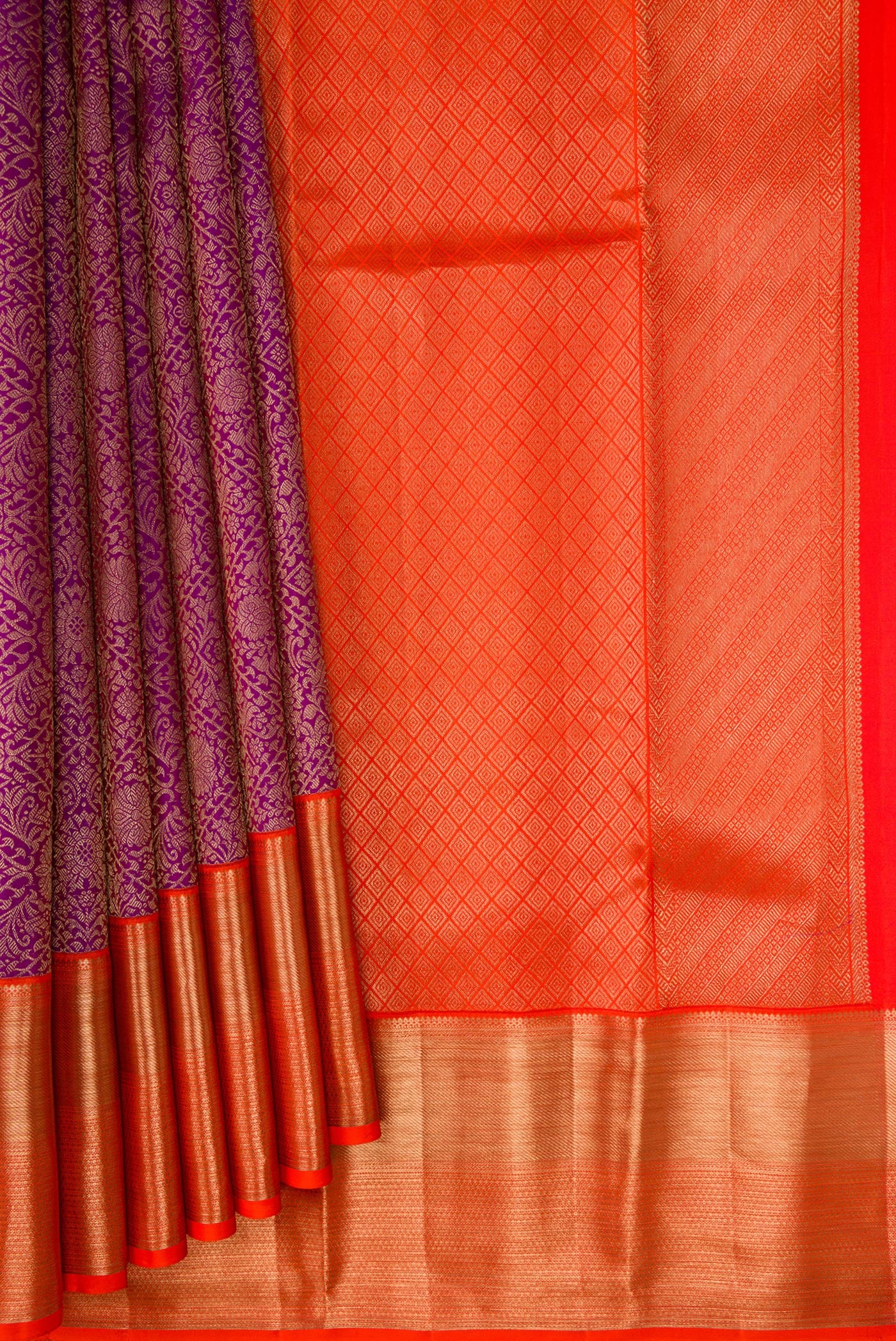 Purple Kanchipuram Silk Saree - Image 4