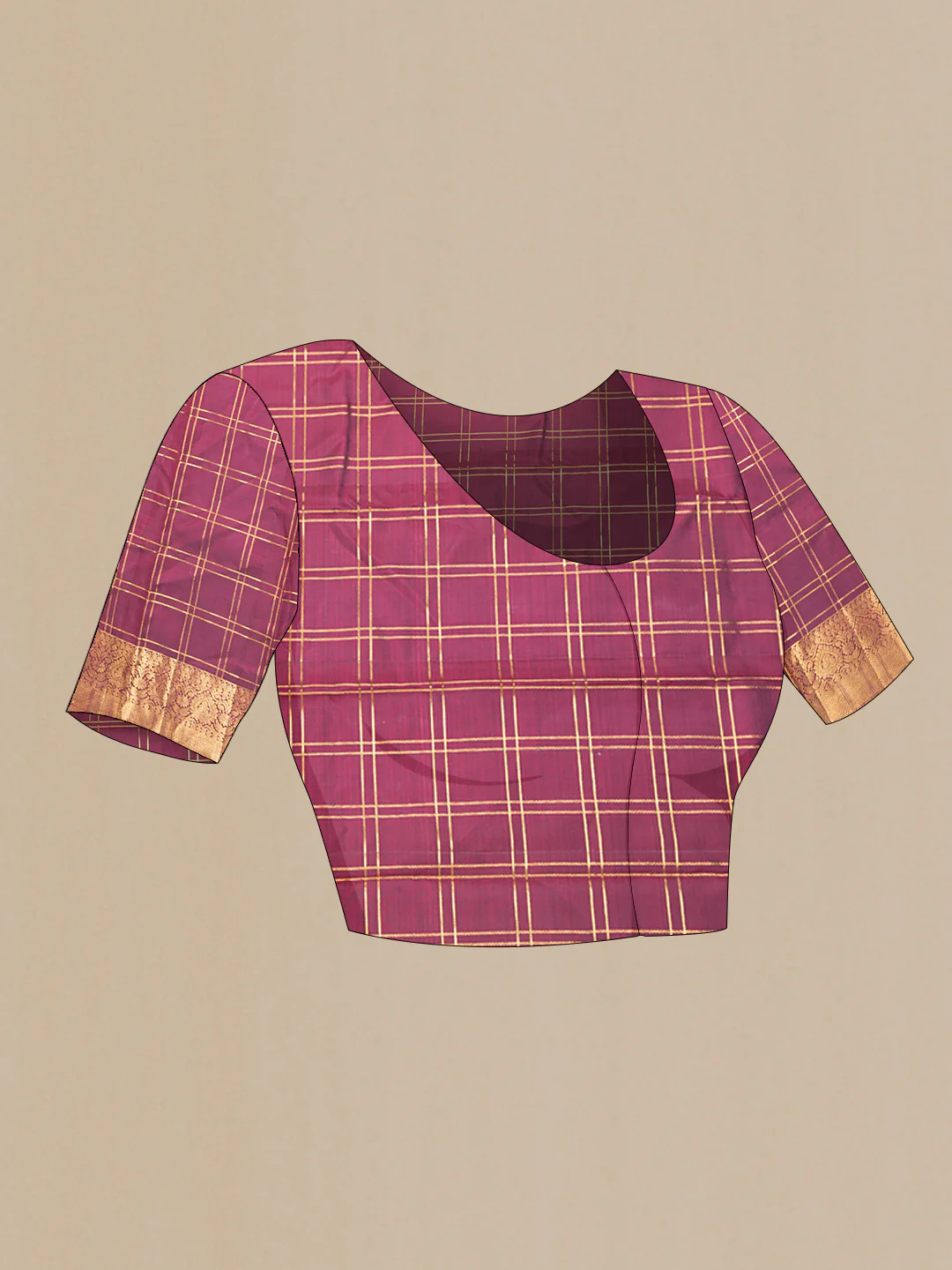 Maroon Kanjivaram Silk Saree - Image 5