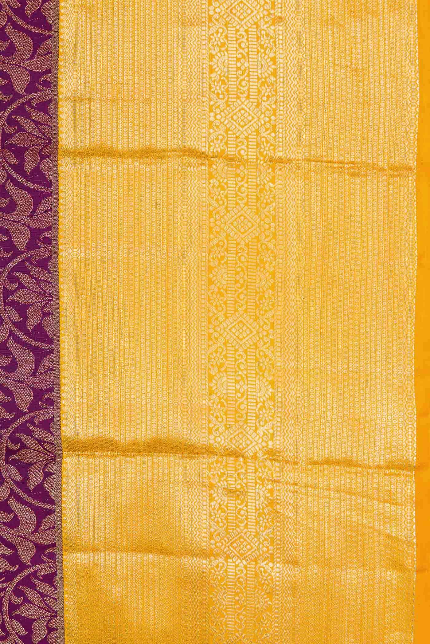 Purple Dual Tone Kanchipuram Silk Saree - Image 5