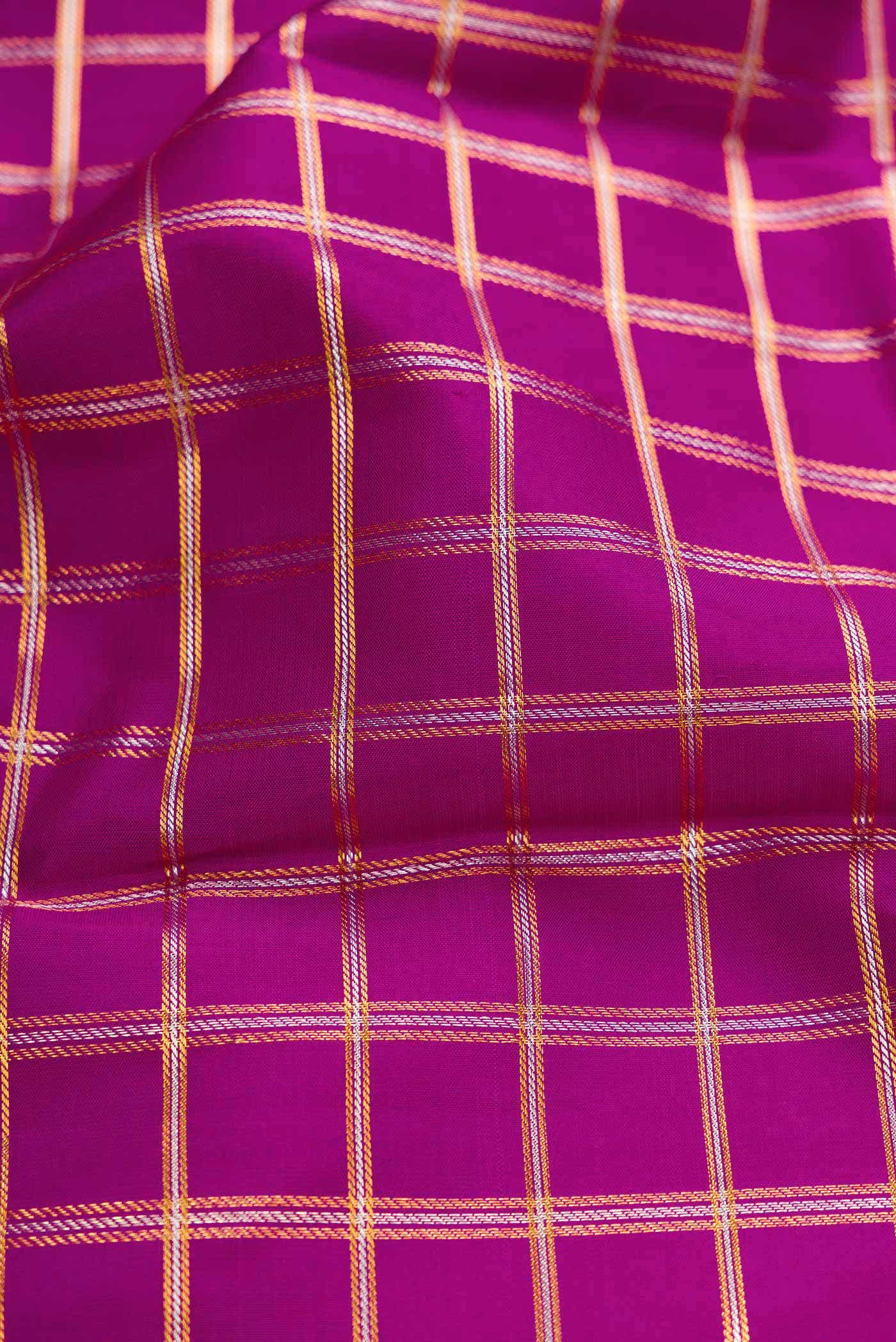 Purple Dual Tone Kanchipuram Silk Saree - Image 3