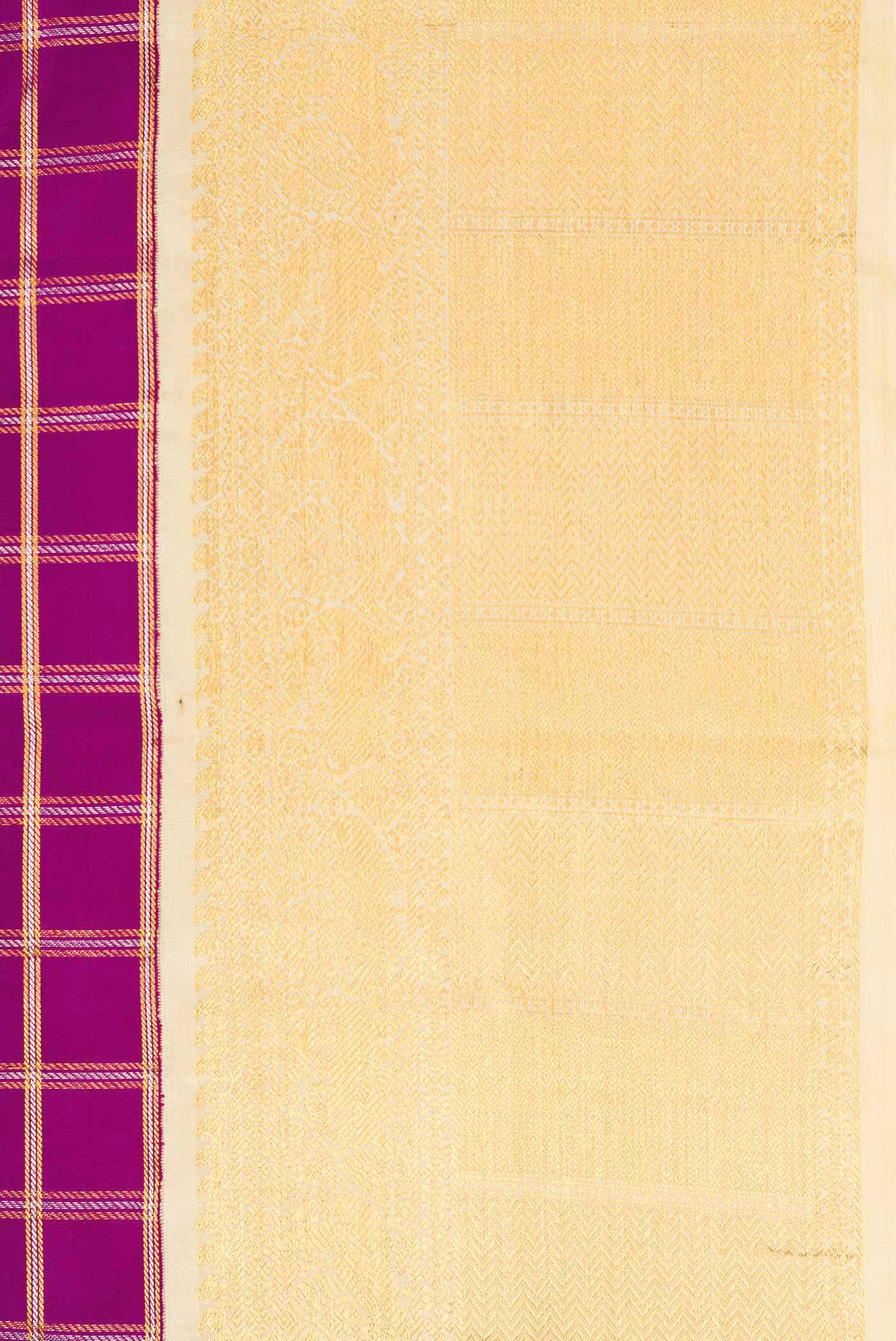 Purple Dual Tone Kanchipuram Silk Saree - Image 5