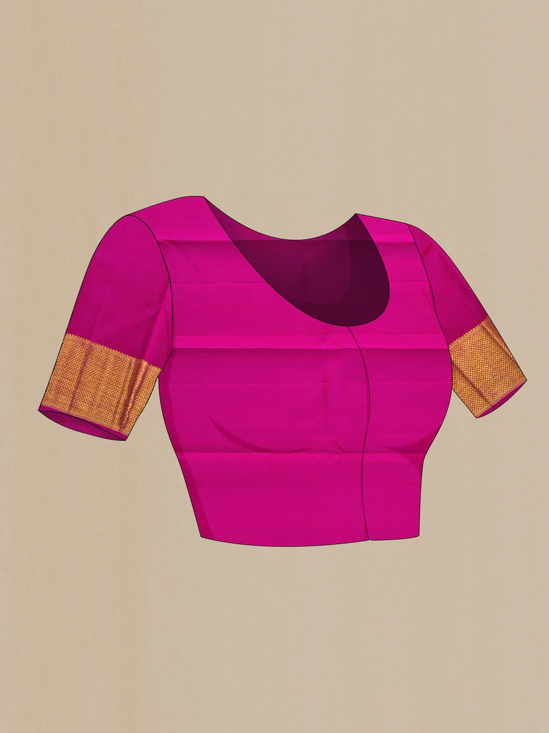 Magenta Kanchipuram Silk Saree - Image 7