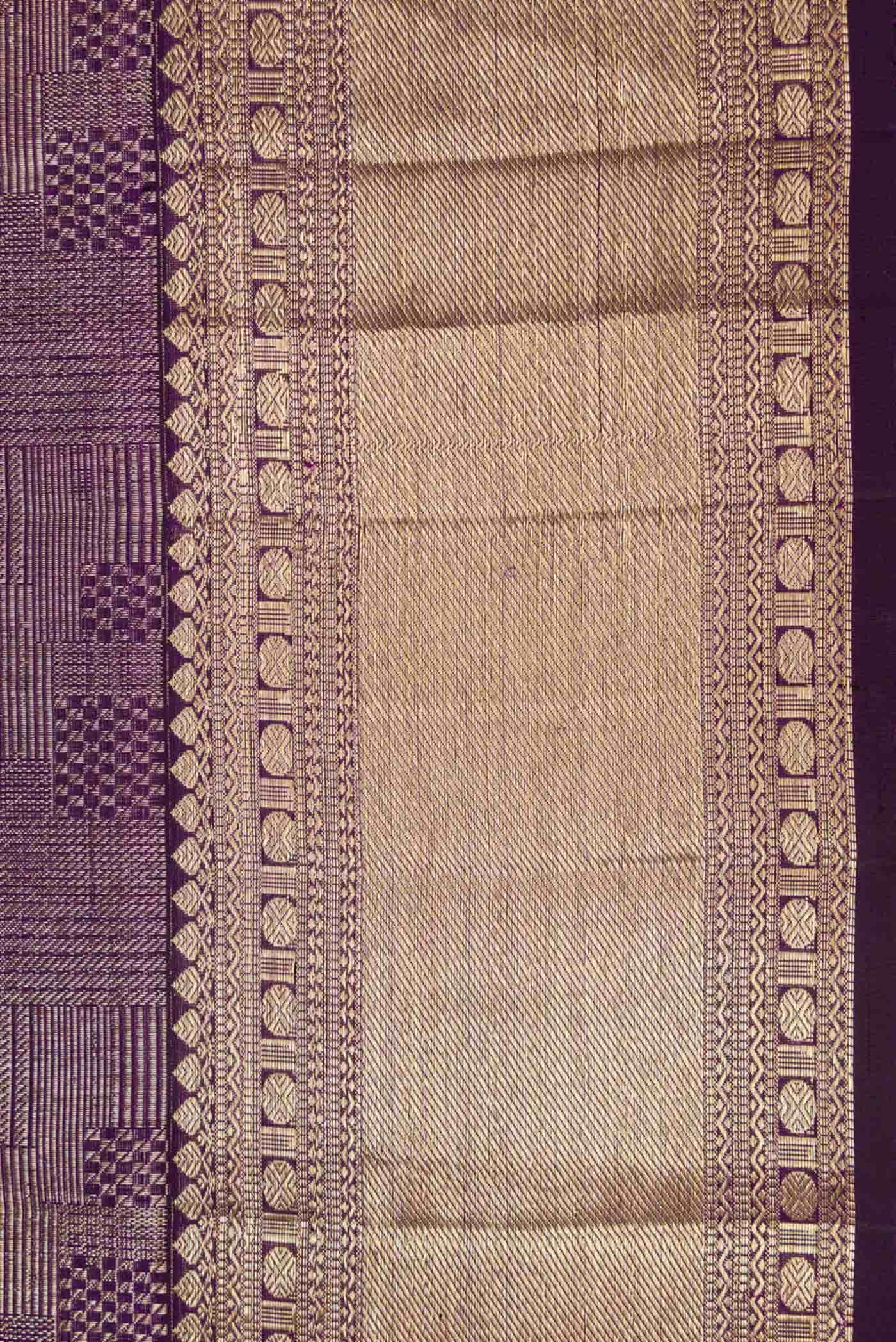 Purple Dual Tone Kanchipuram Silk Saree - Image 6