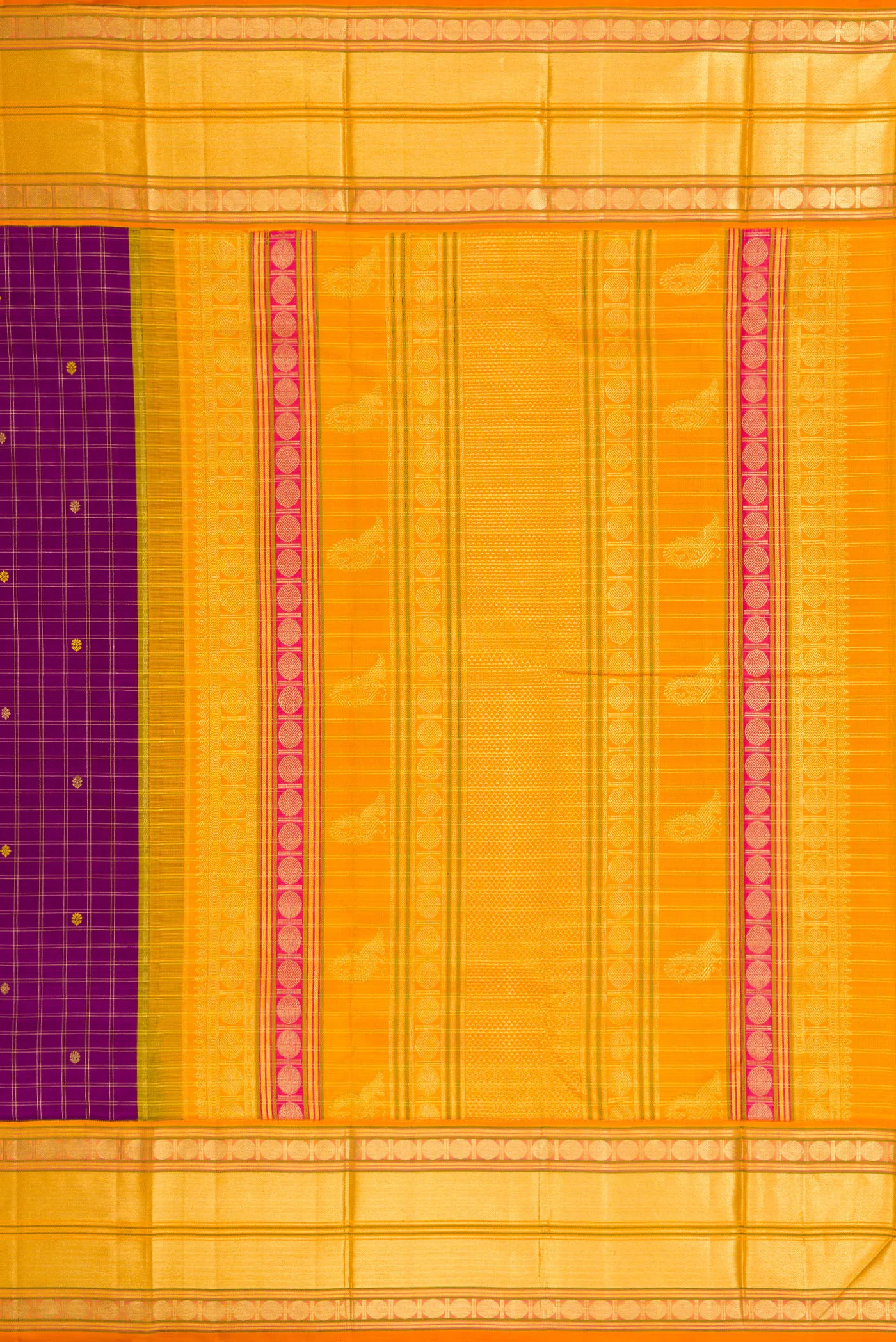 Purple Kanjivaram Silk Saree - Image 7