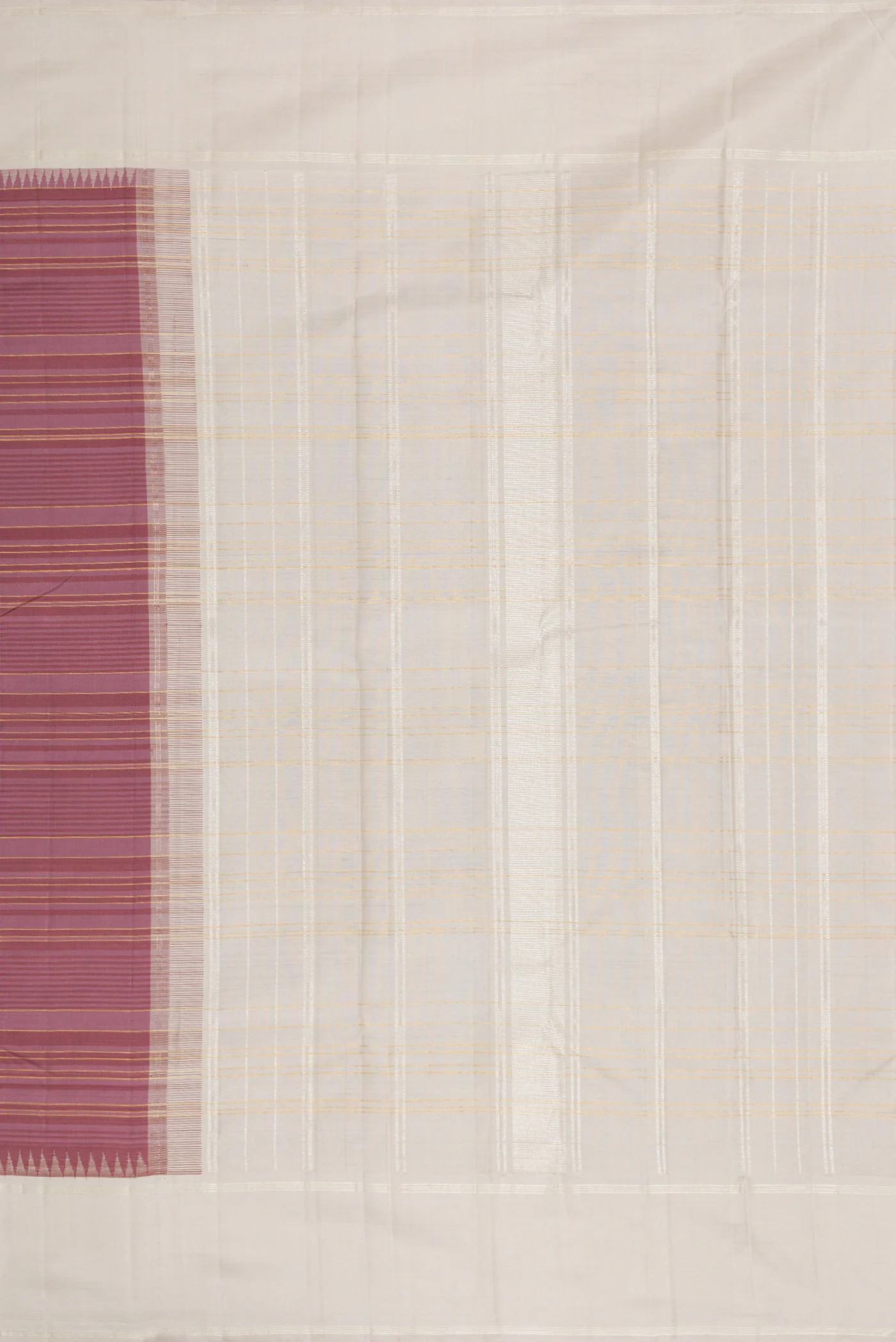 Mauve Kanjivaram Silk Saree - Image 7