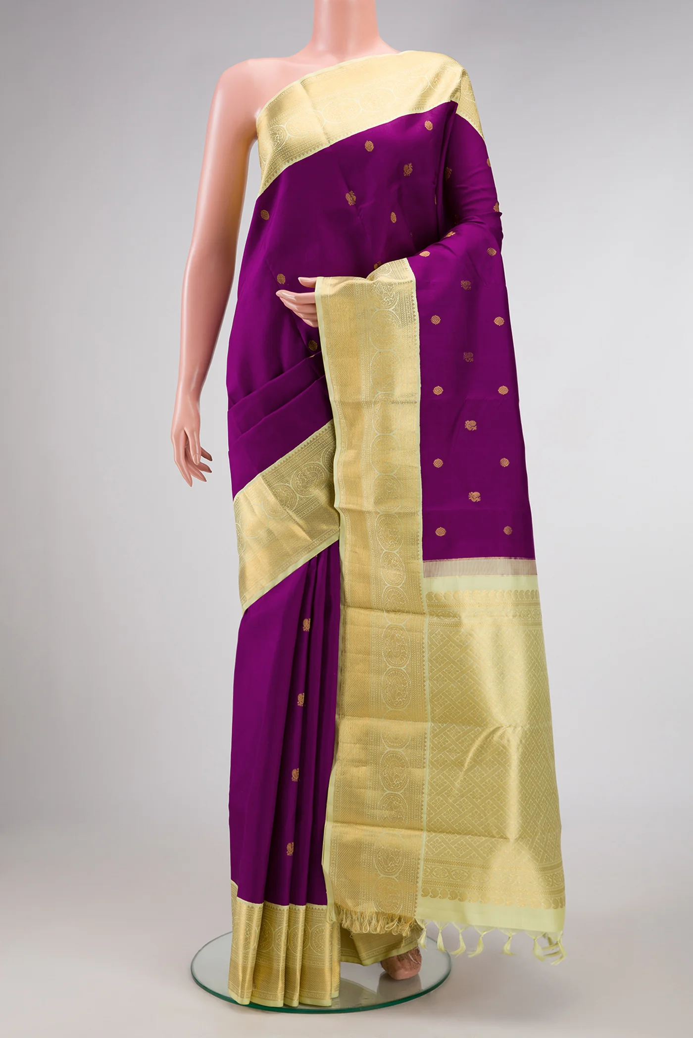 Purple Kanjivaram Silk Saree