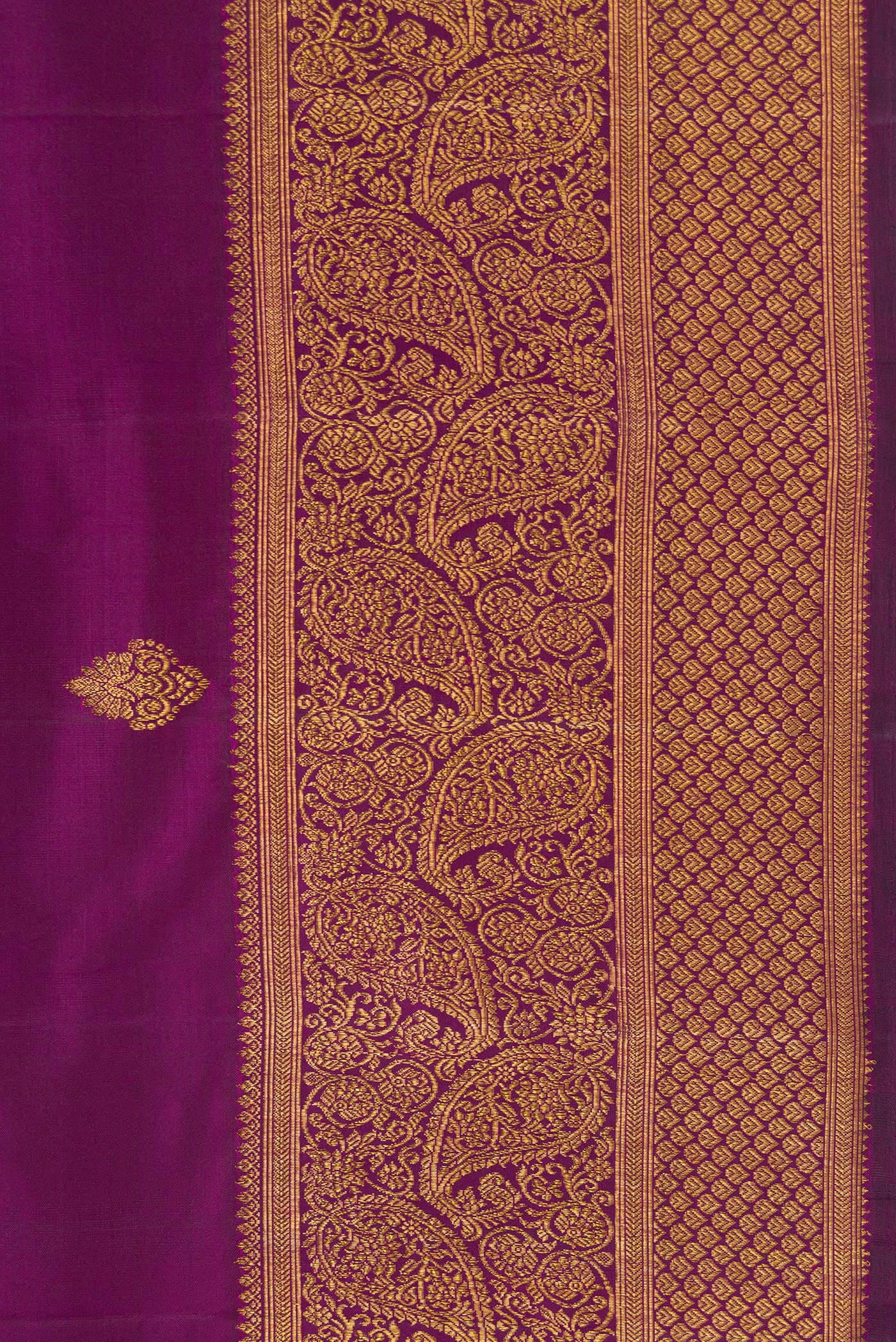 Purple Kanjivaram Silk Saree - Image 3