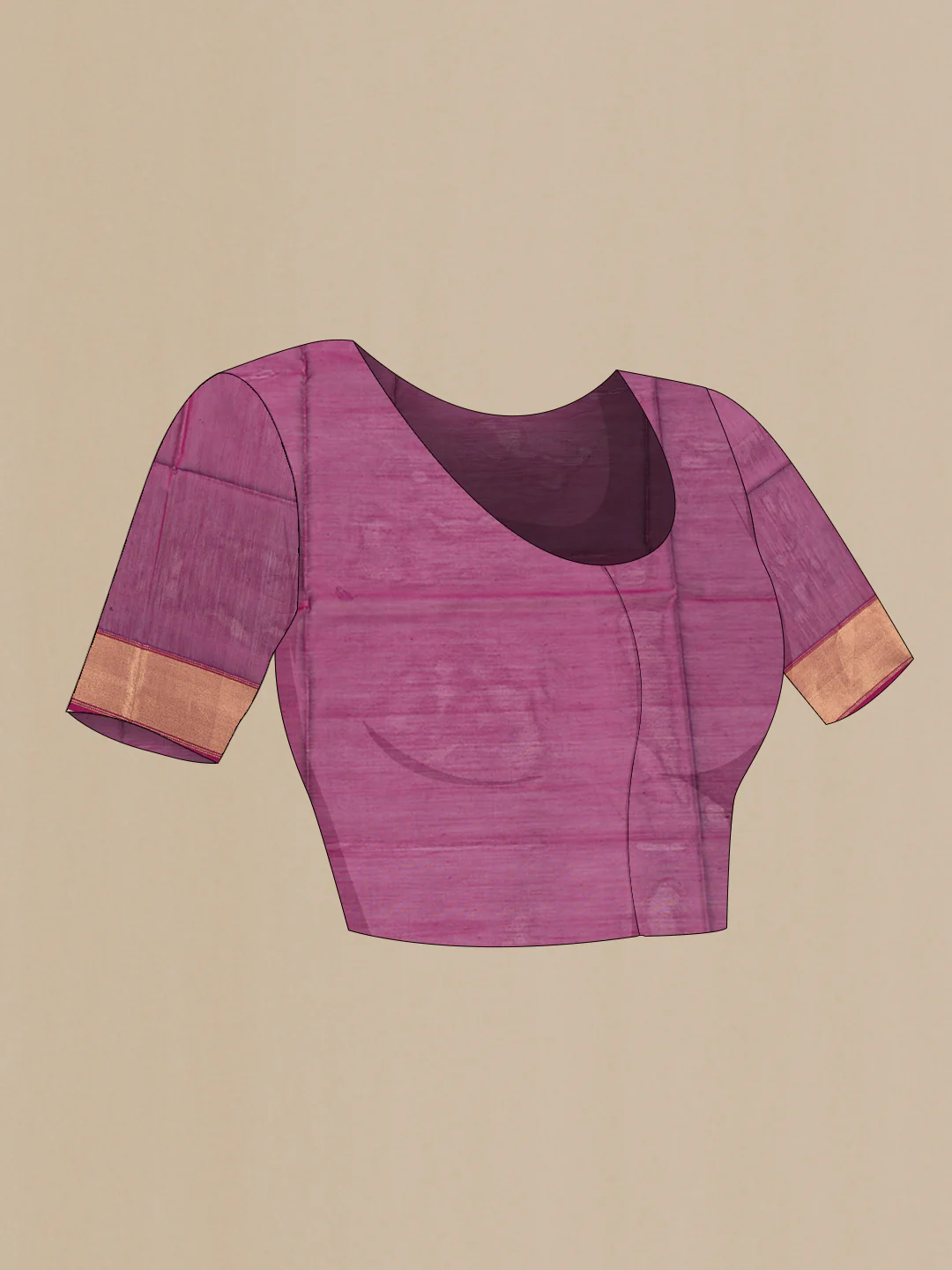 Lavender Maheshwari Silk Cotton Saree - Image 2