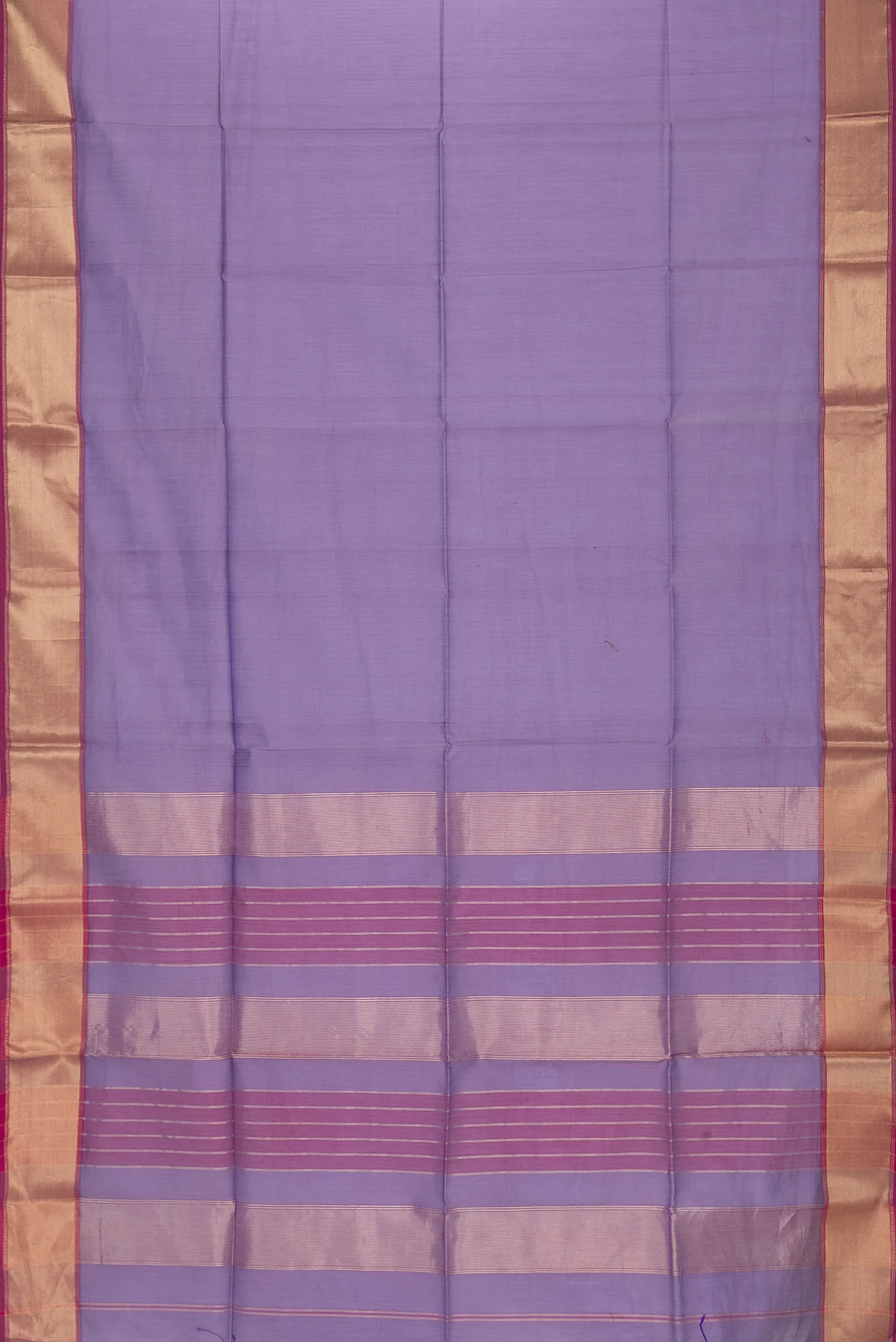 Lavender Maheshwari Silk Cotton Saree - Image 3