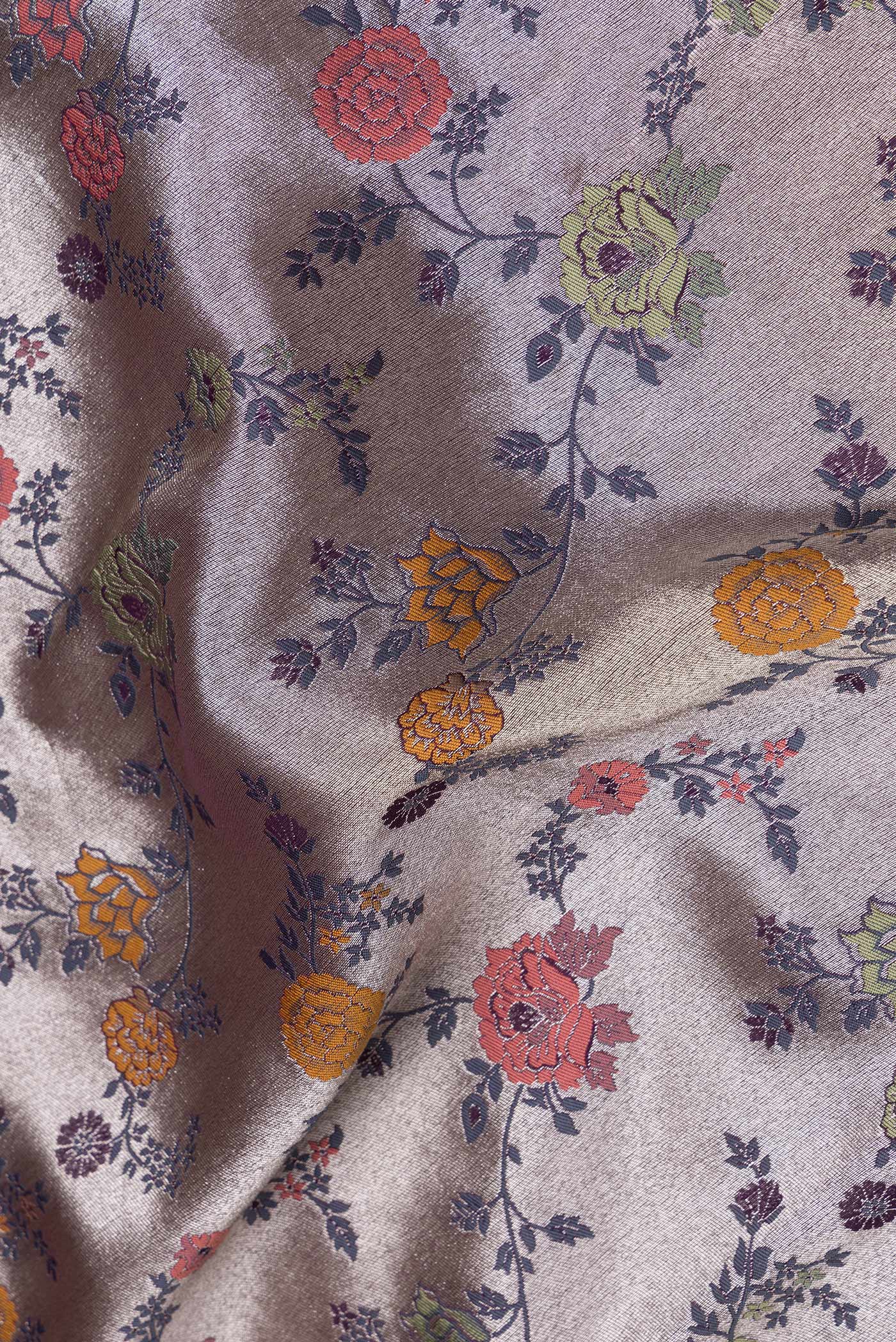 Purple Dual Tone Banarasi Silk Saree - Image 2
